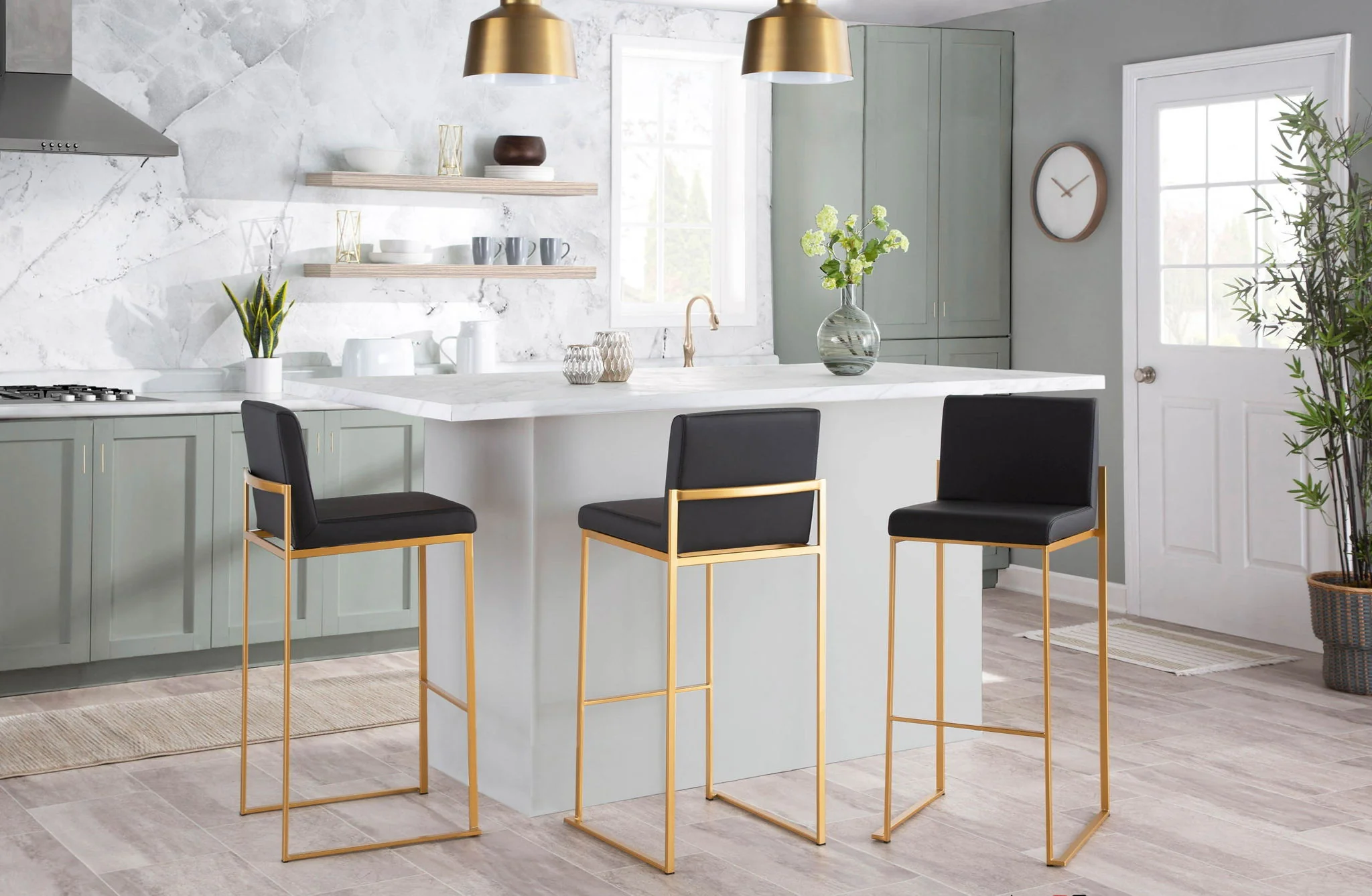 Fuji - Contemporary Design High Back Barstool - Image 9