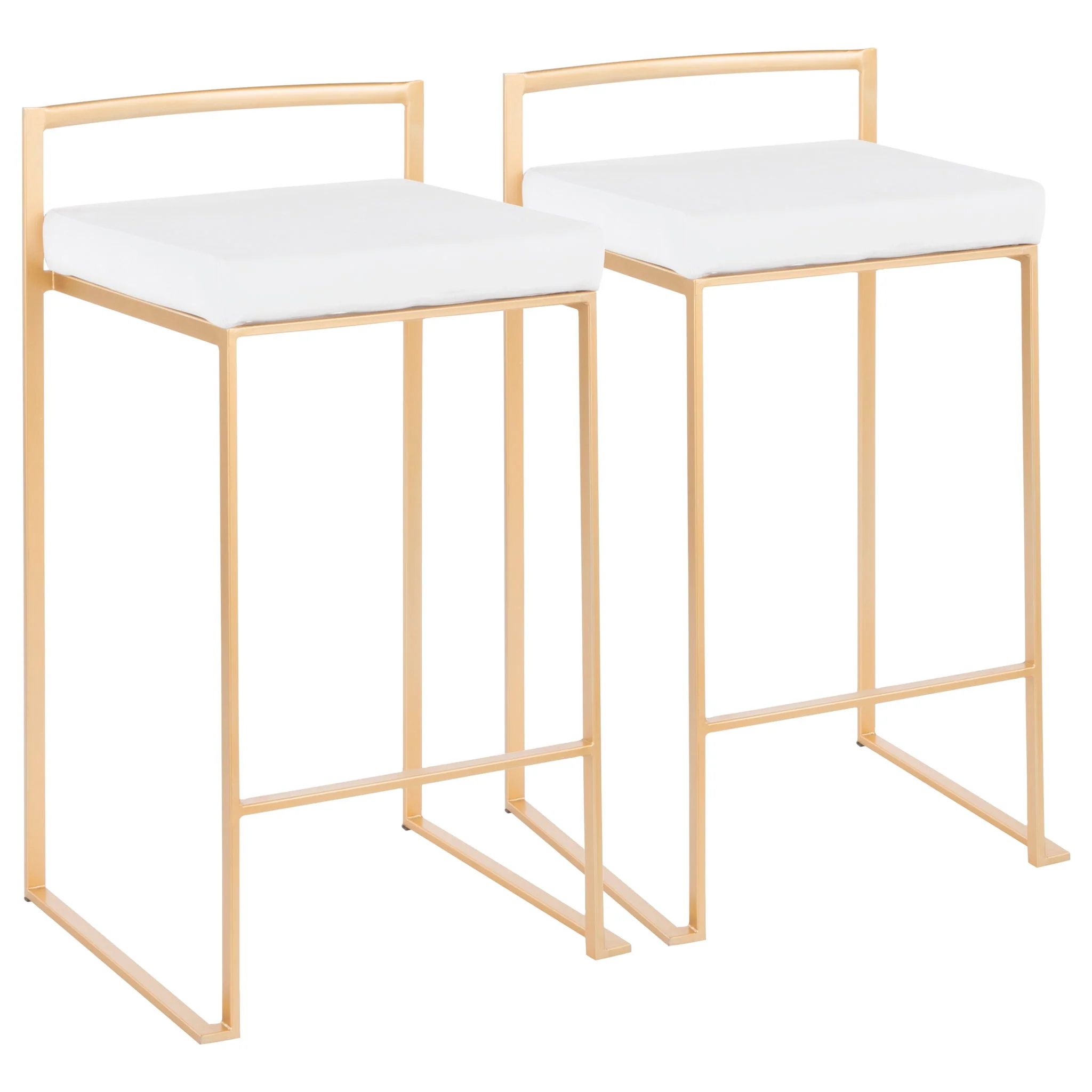 Fuji - Contemporary / Glam Design Counter Stool (Set of 2) - Image 12