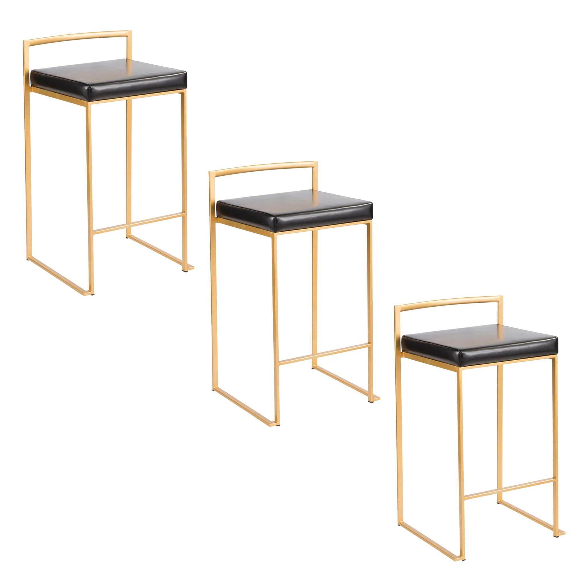 Fuji - Contemporary / Glam Design Counter Stool (Set of 2) - Image 4