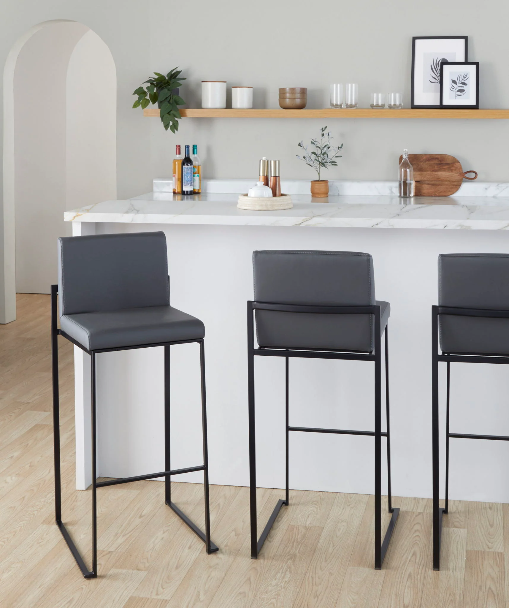Fuji - Contemporary High Back Barstool Elegant Design - Image 27