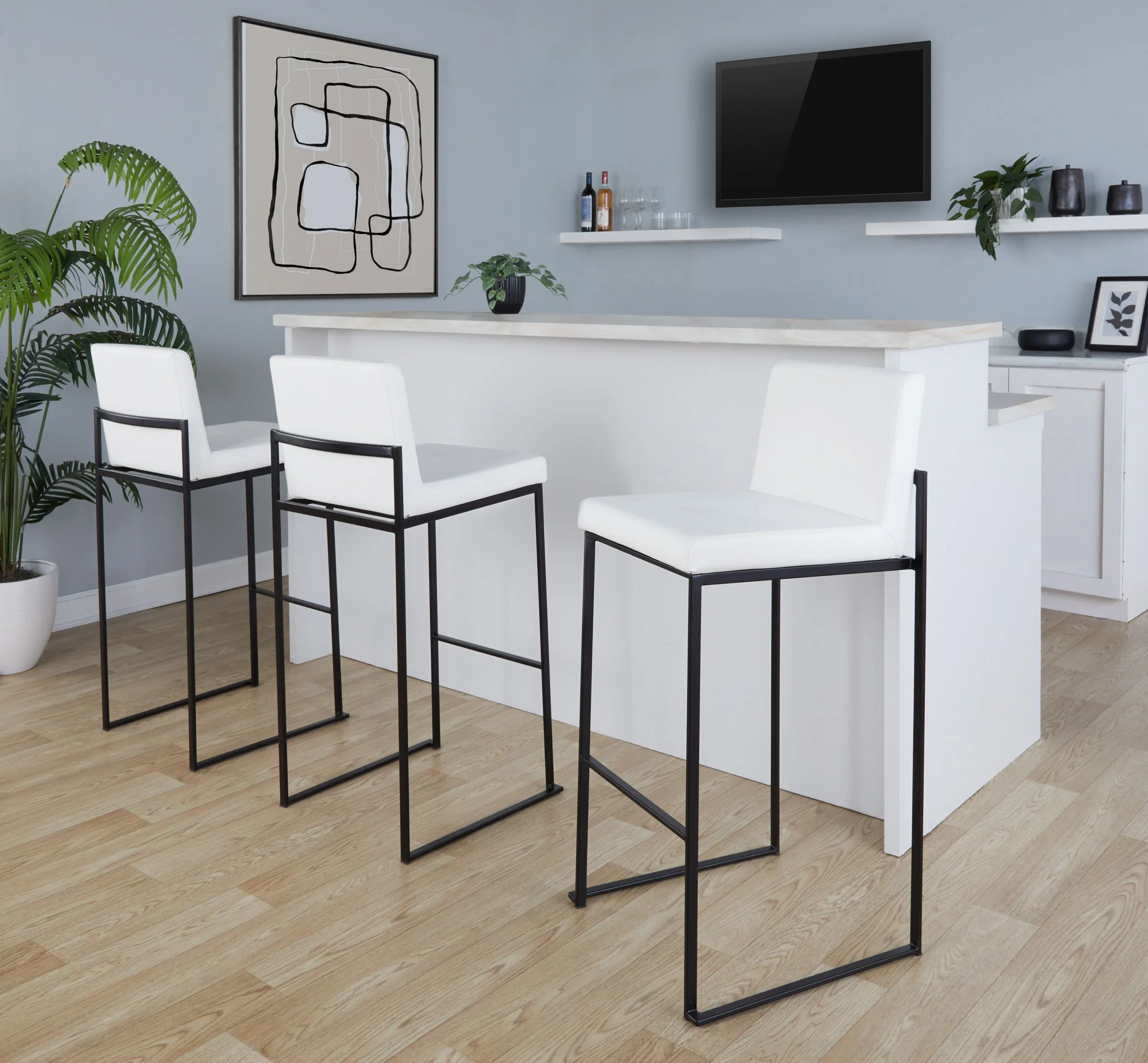 Fuji - Contemporary High Back Barstool Elegant Design - Image 31