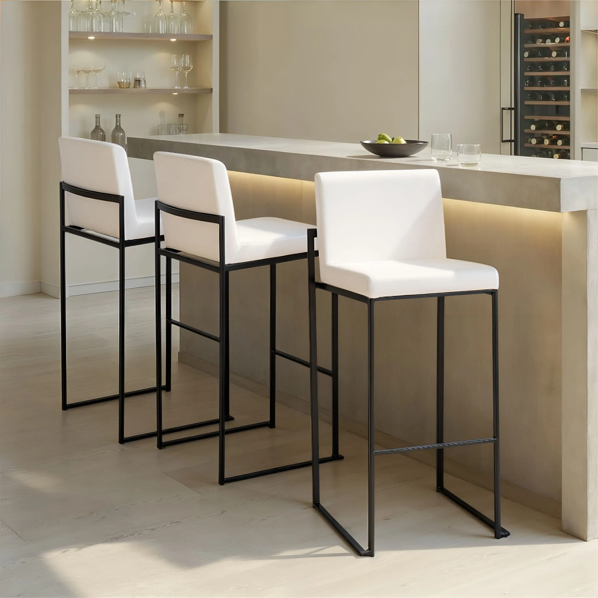 Fuji - Contemporary High Back Barstool Elegant Design - Image 57