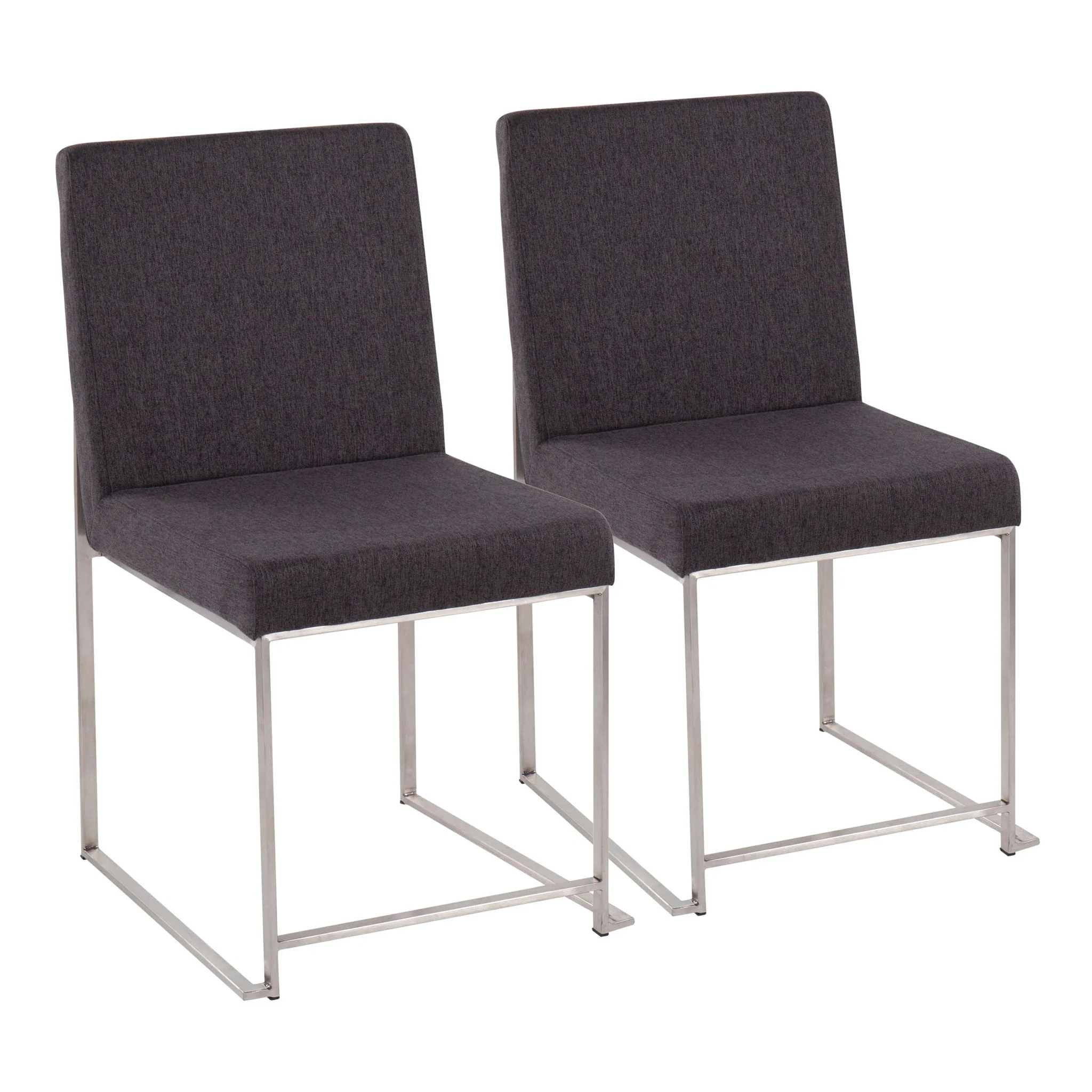 Fuji - Contemporary High Back Dining Chair, Modern Elegance (Set of 2) - Image 2