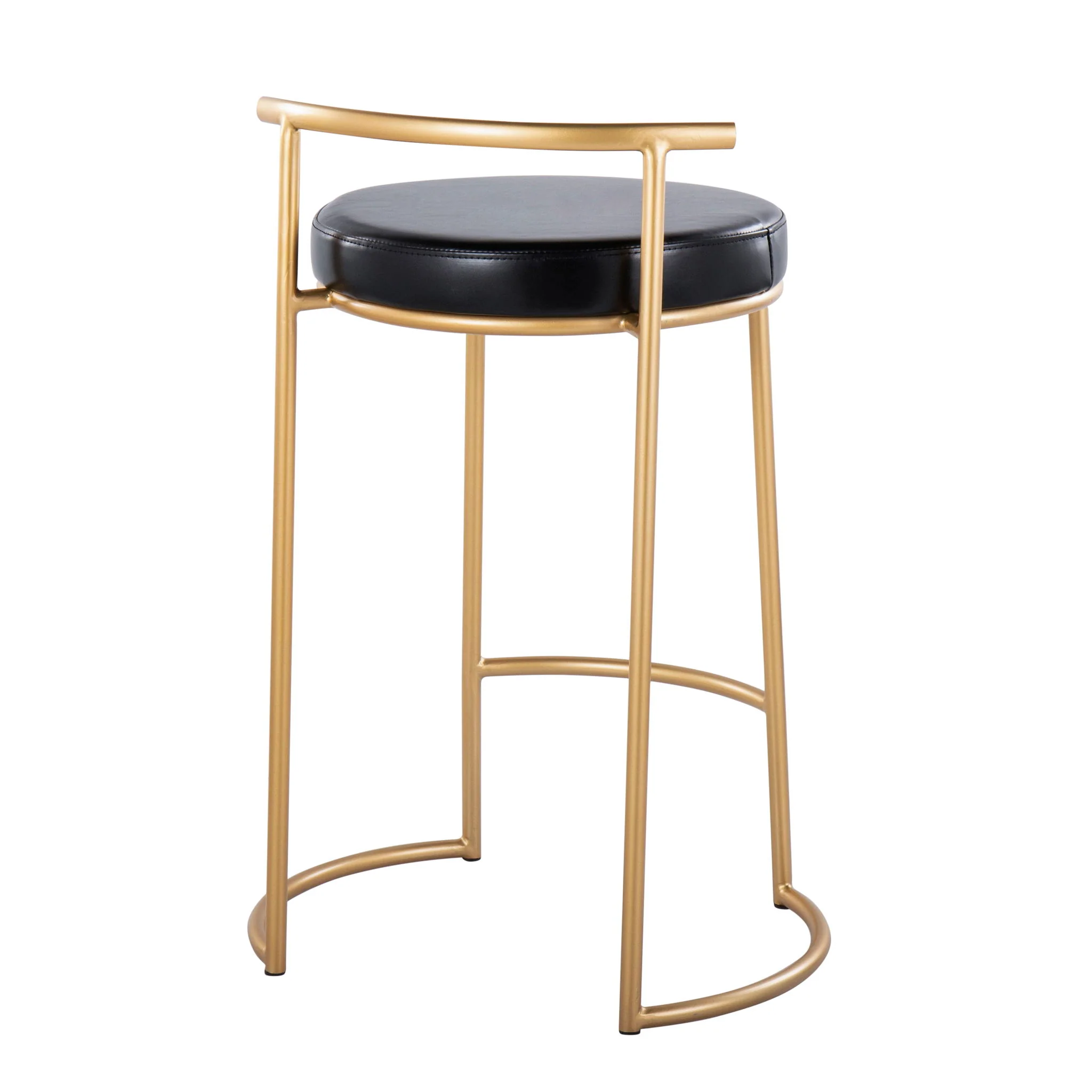 Fuji - Round Contemporary Fixed Height Counter Stool (Set of 2) - Image 5