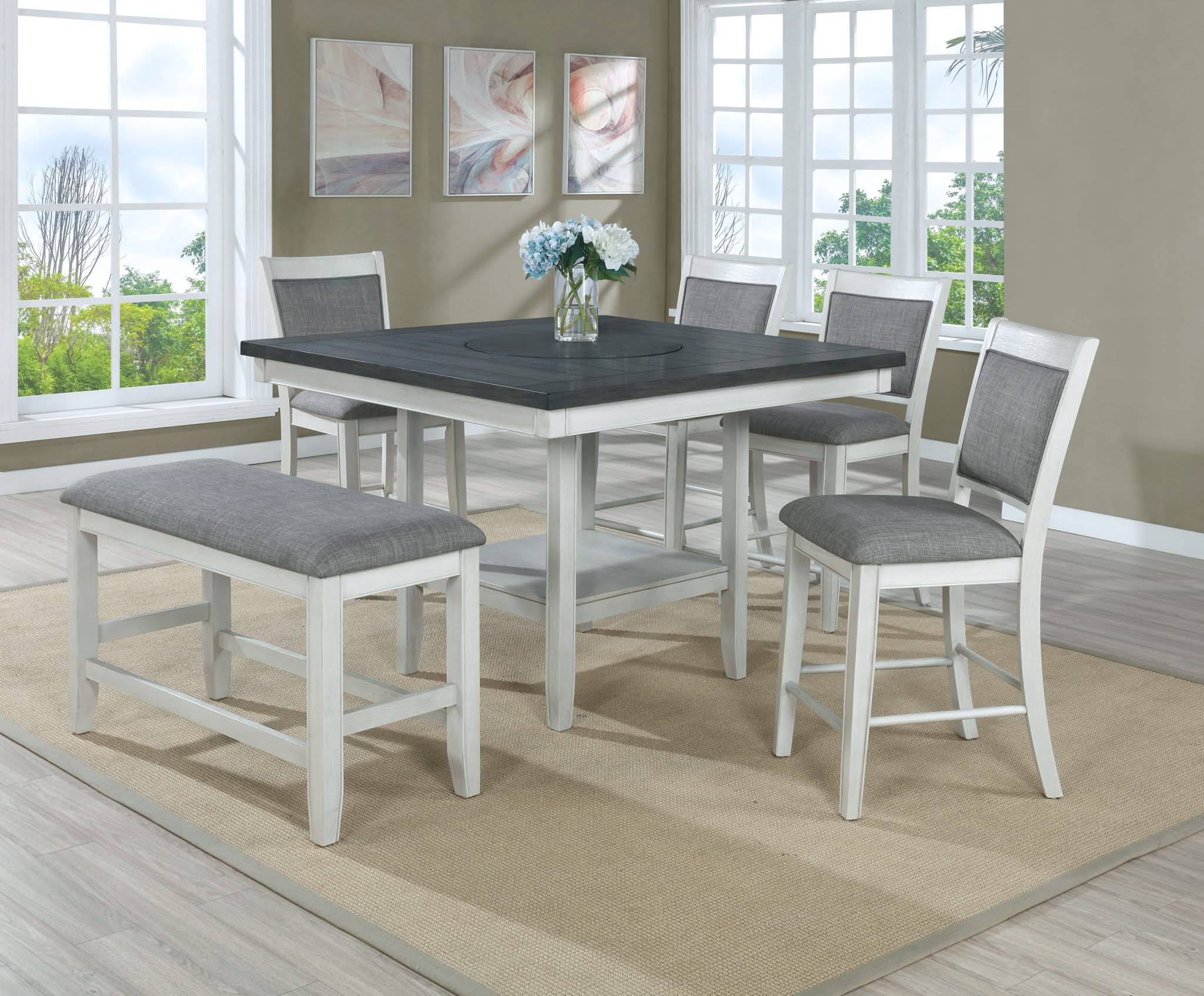 Fulton - Counter Height Table - Chalk White - Image 3