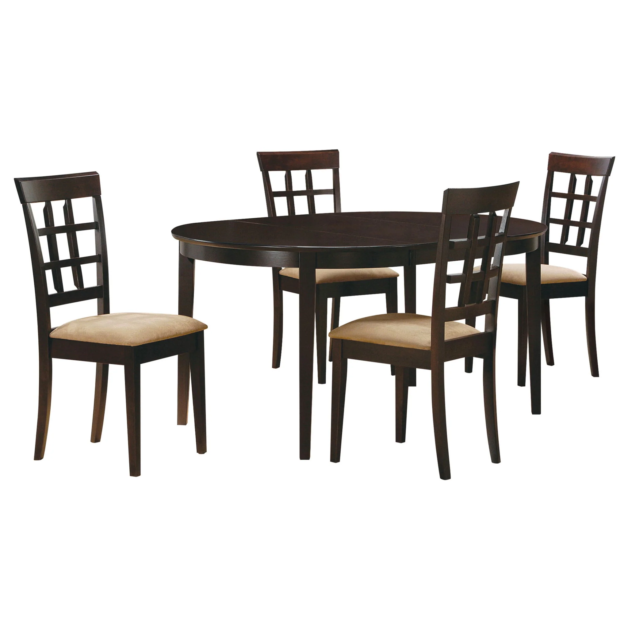 Gabriel 5-piece Extension Leaf Dining Table Set Cappuccino - Image 4