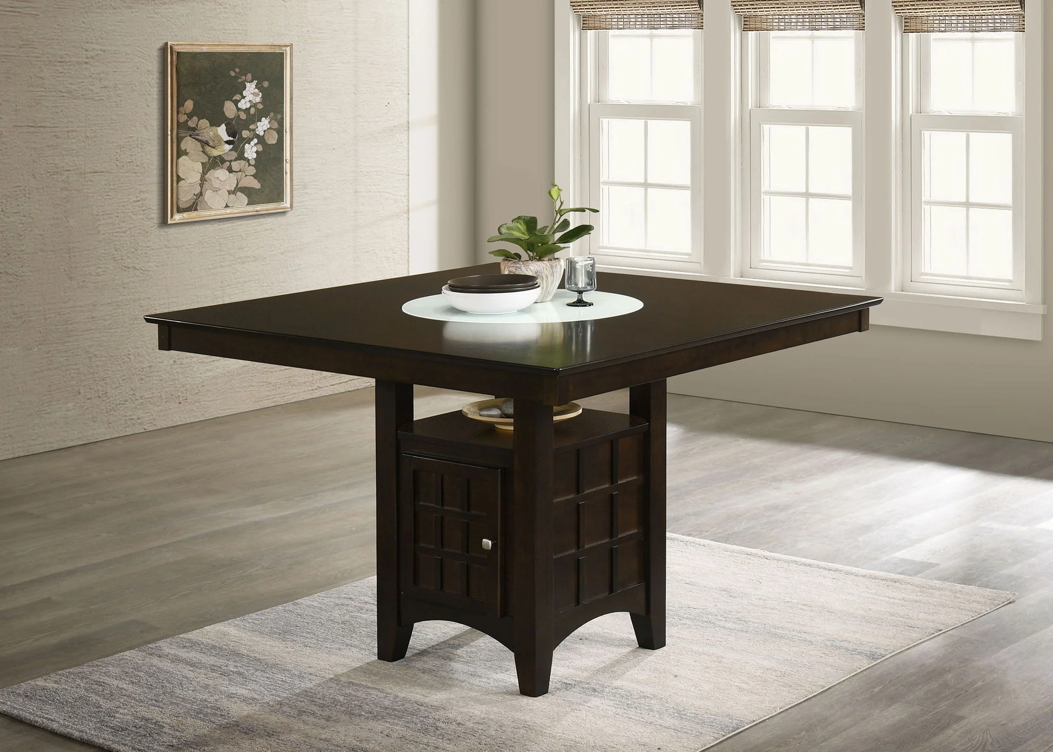 Gabriel 52-inch Counter Height Dining Table Cappuccino - Image 4