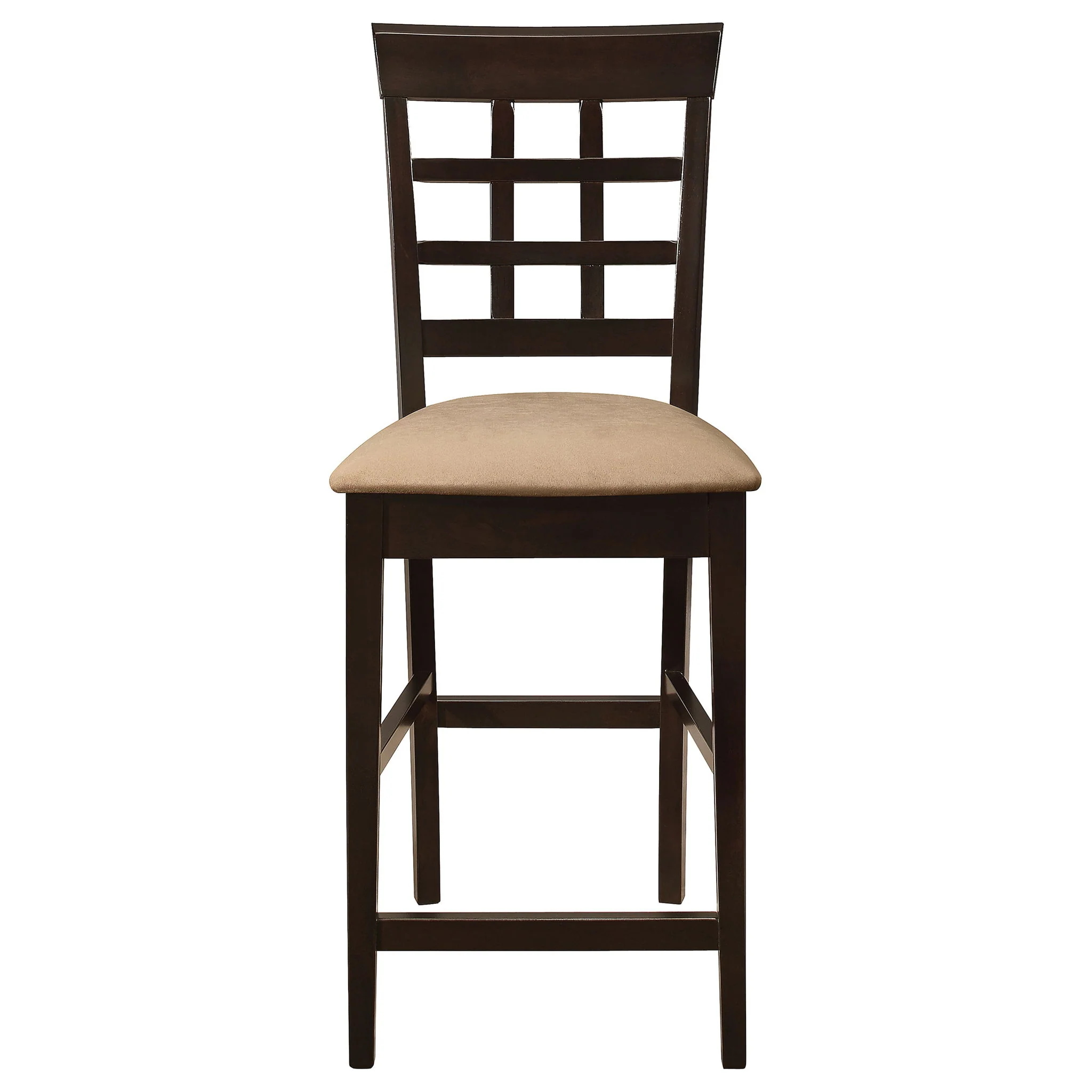 Gabriel Lattice Back Counter Chair Cappuccino (Set of 2) - Image 2