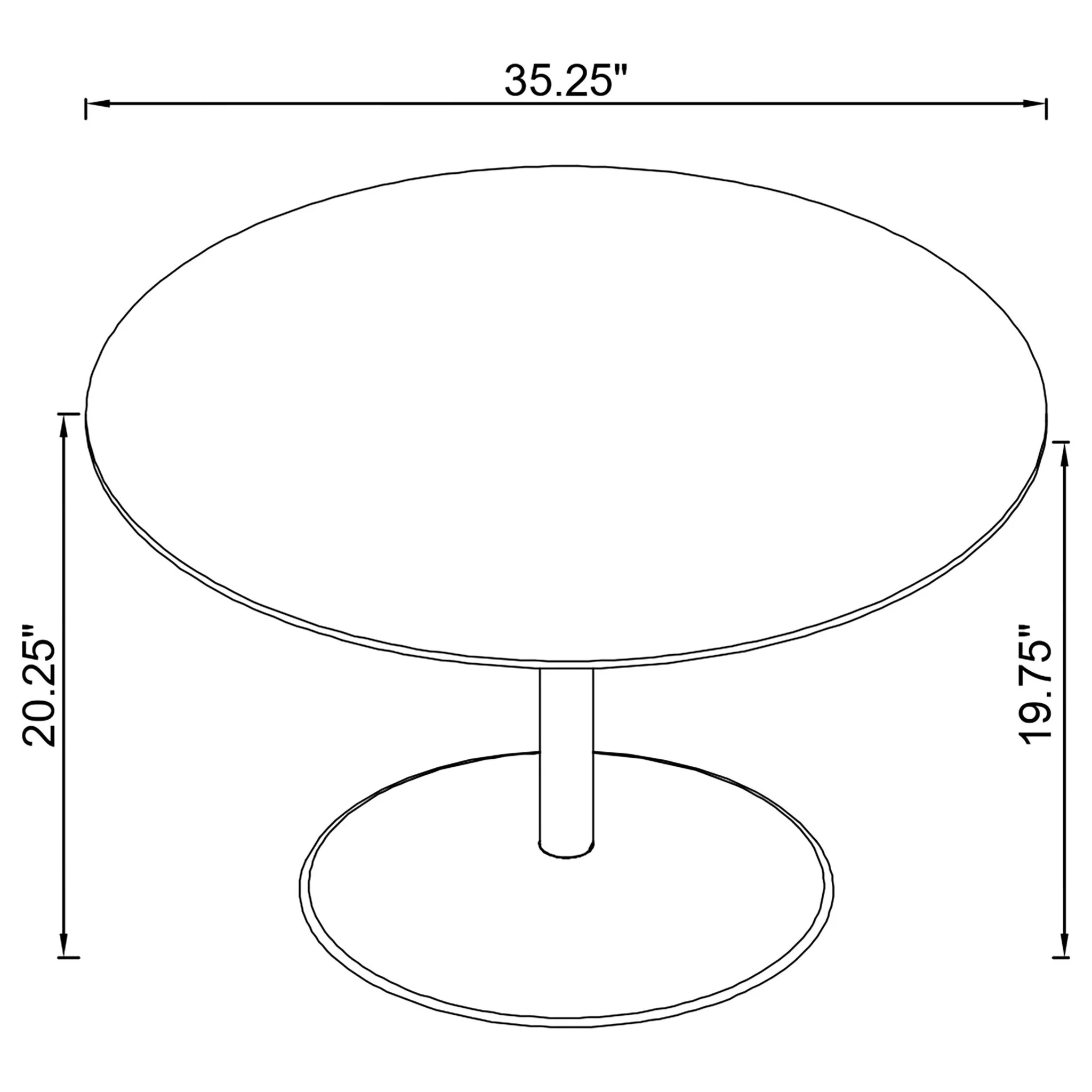 Ganso Round Metal Coffee Table With Tempered Glass Top Black - Image 2