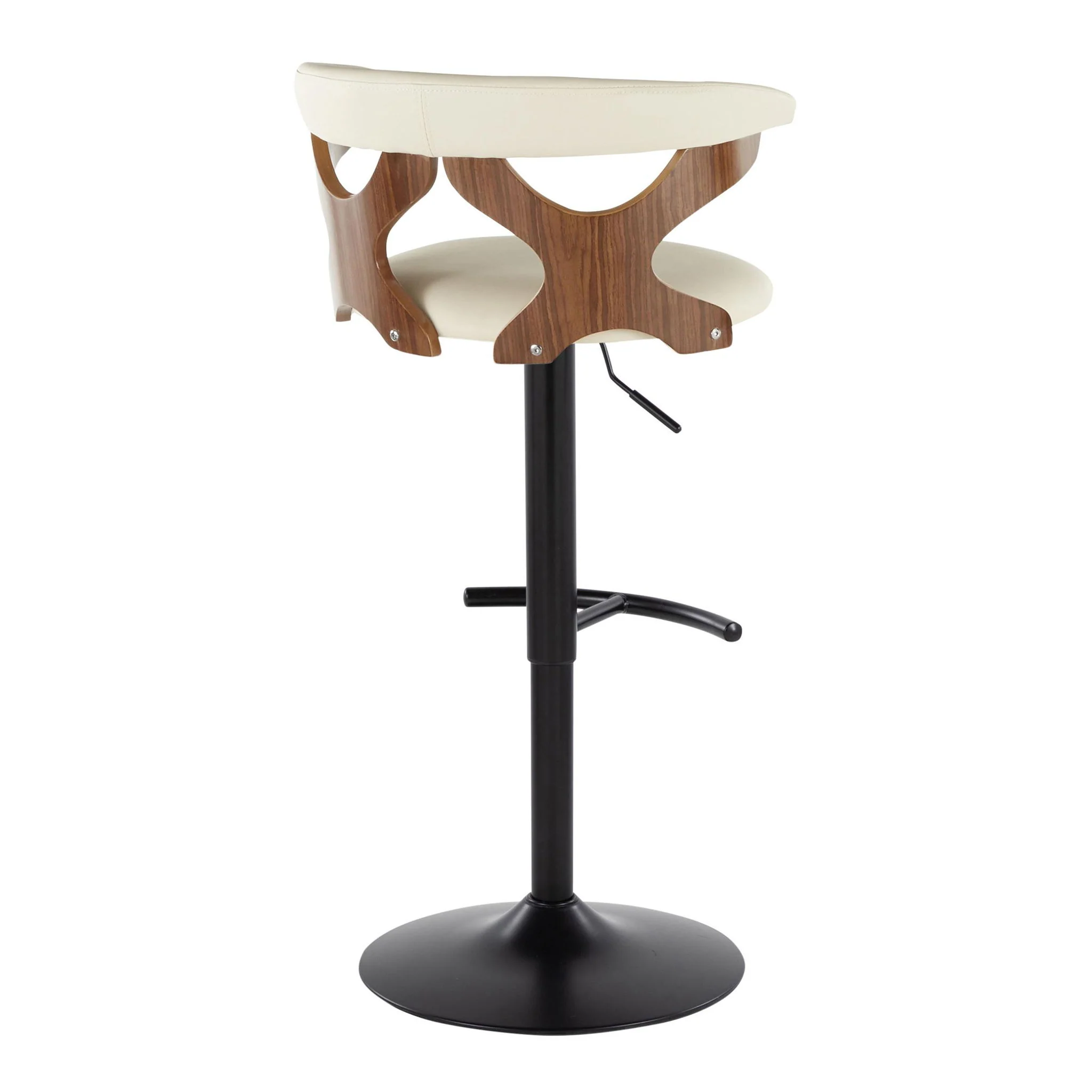 Gardenia - Contemporary Adjustable Barstool, Swivel With Rounded T Footrest (Set of 2) - Image 11