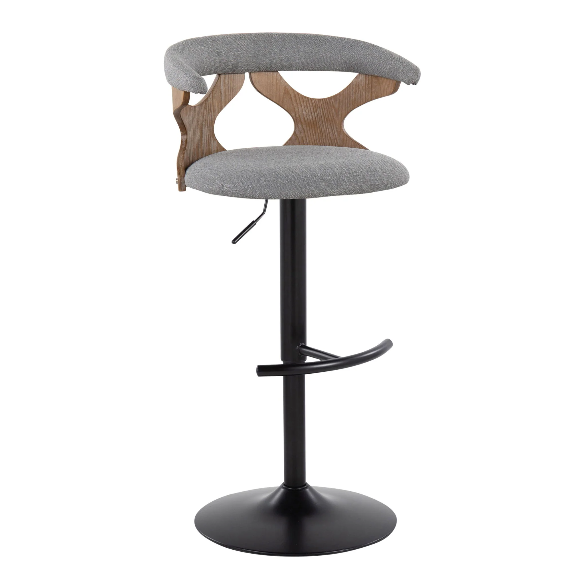 Gardenia - Contemporary Adjustable Barstool & Swivel With Rounded T Footrest (Set of 2) - Image 8