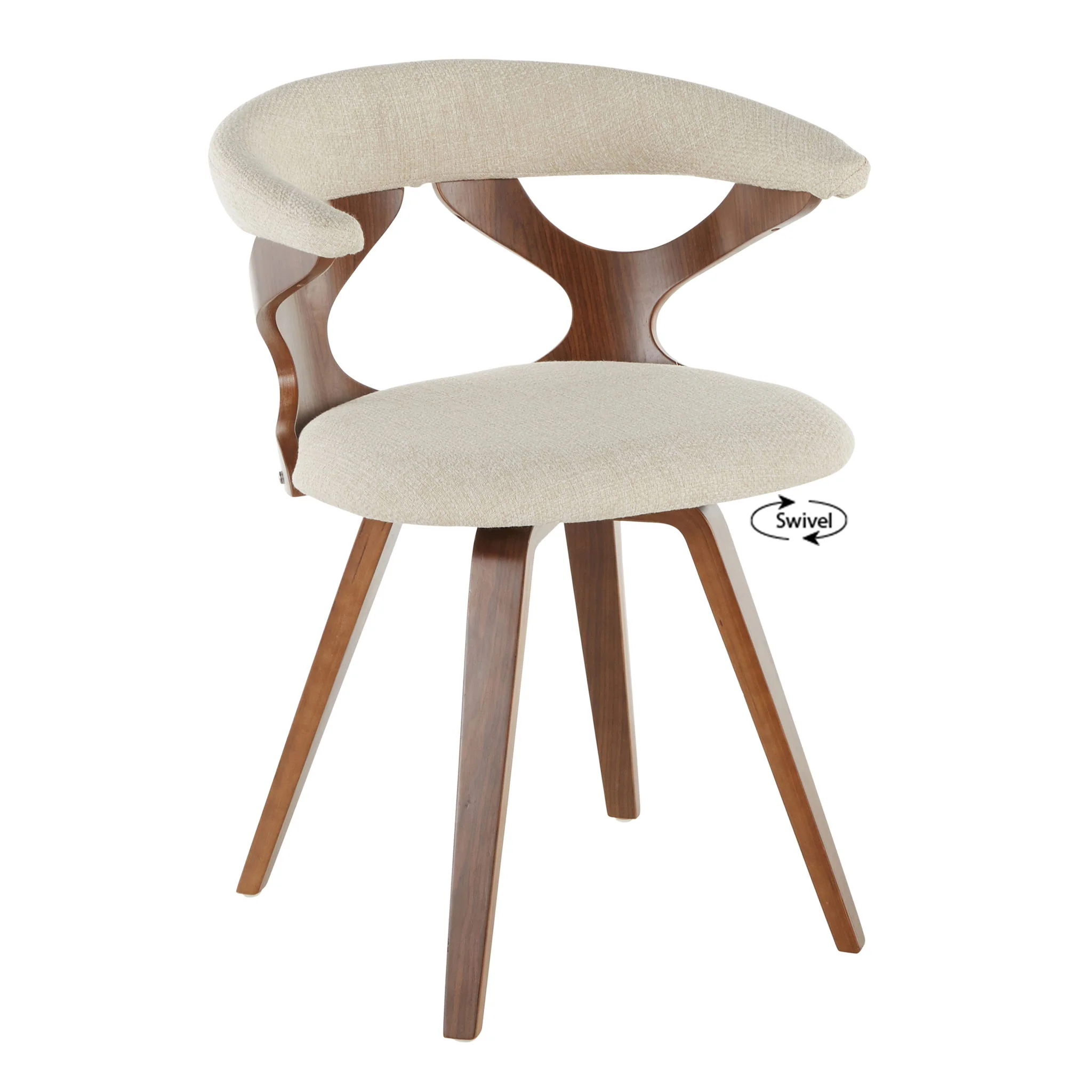 Gardenia - Mid-Century Modern Dining Chair With Swivel - Image 7