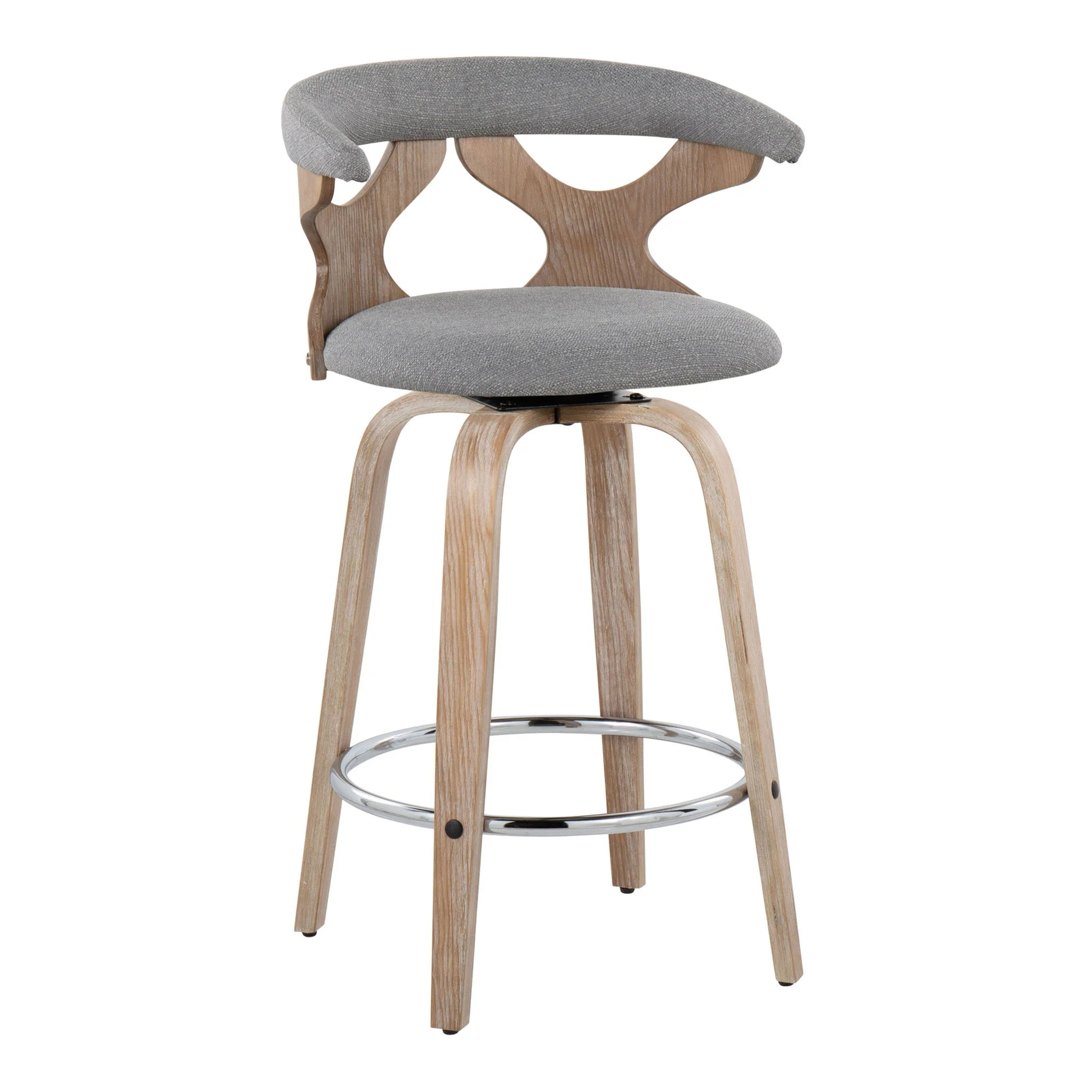 Gardenia - Mid Century Modern Fixed Height Counter Stool With Swivel (Set of 2) - Image 4