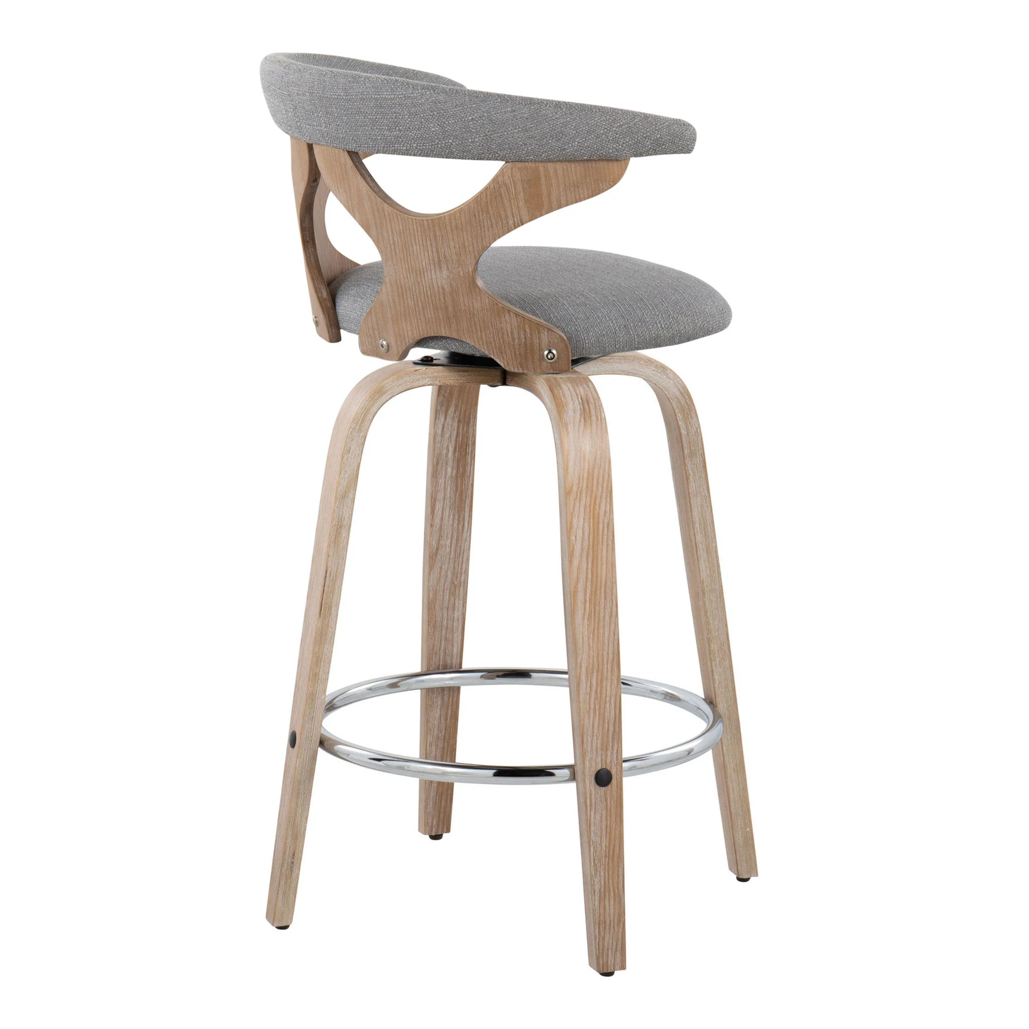 Gardenia - Mid Century Modern Fixed Height Counter Stool With Swivel (Set of 2) - Image 5
