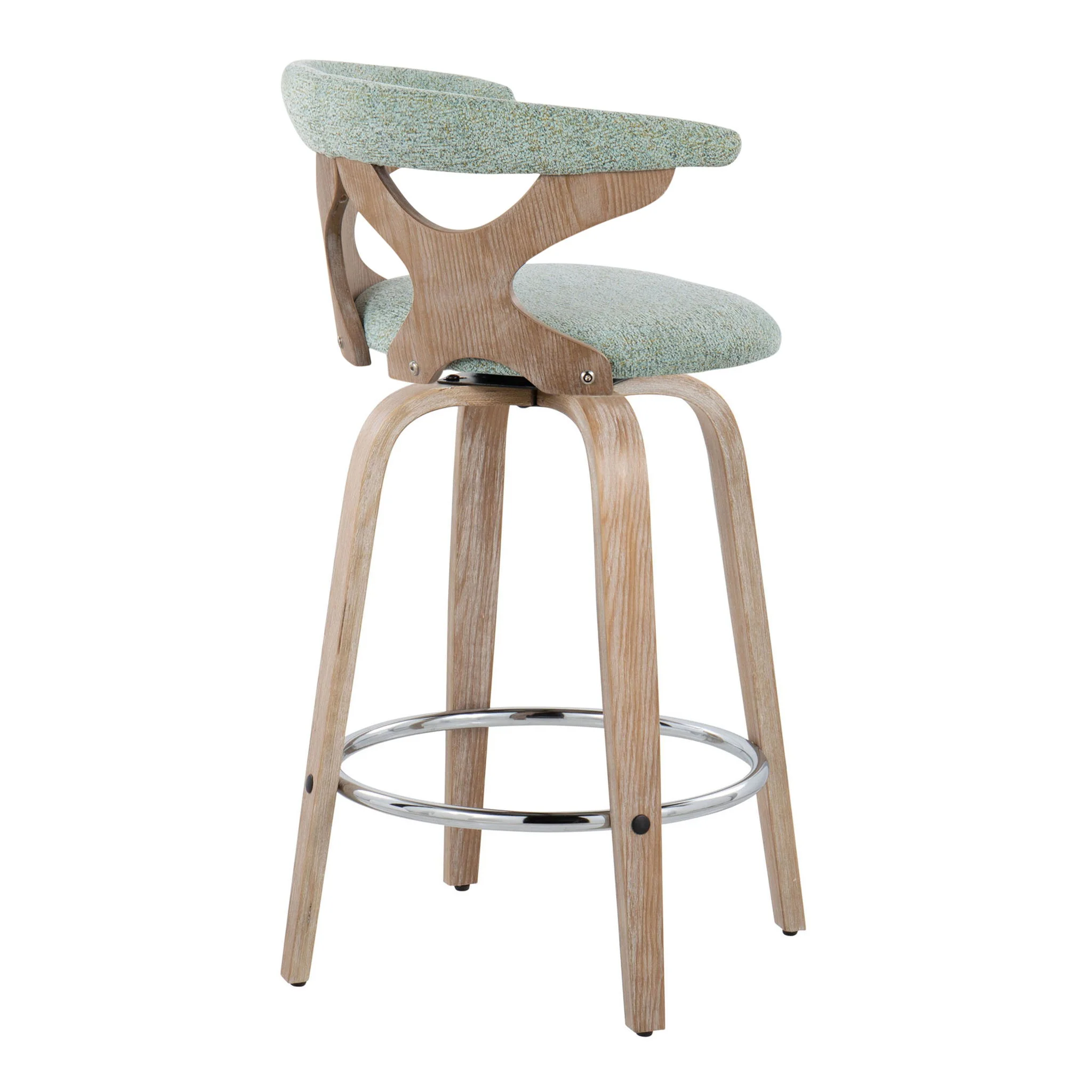 Gardenia - Mid Century Modern Fixed Height Counter Stool With Swivel (Set of 2) - Image 6