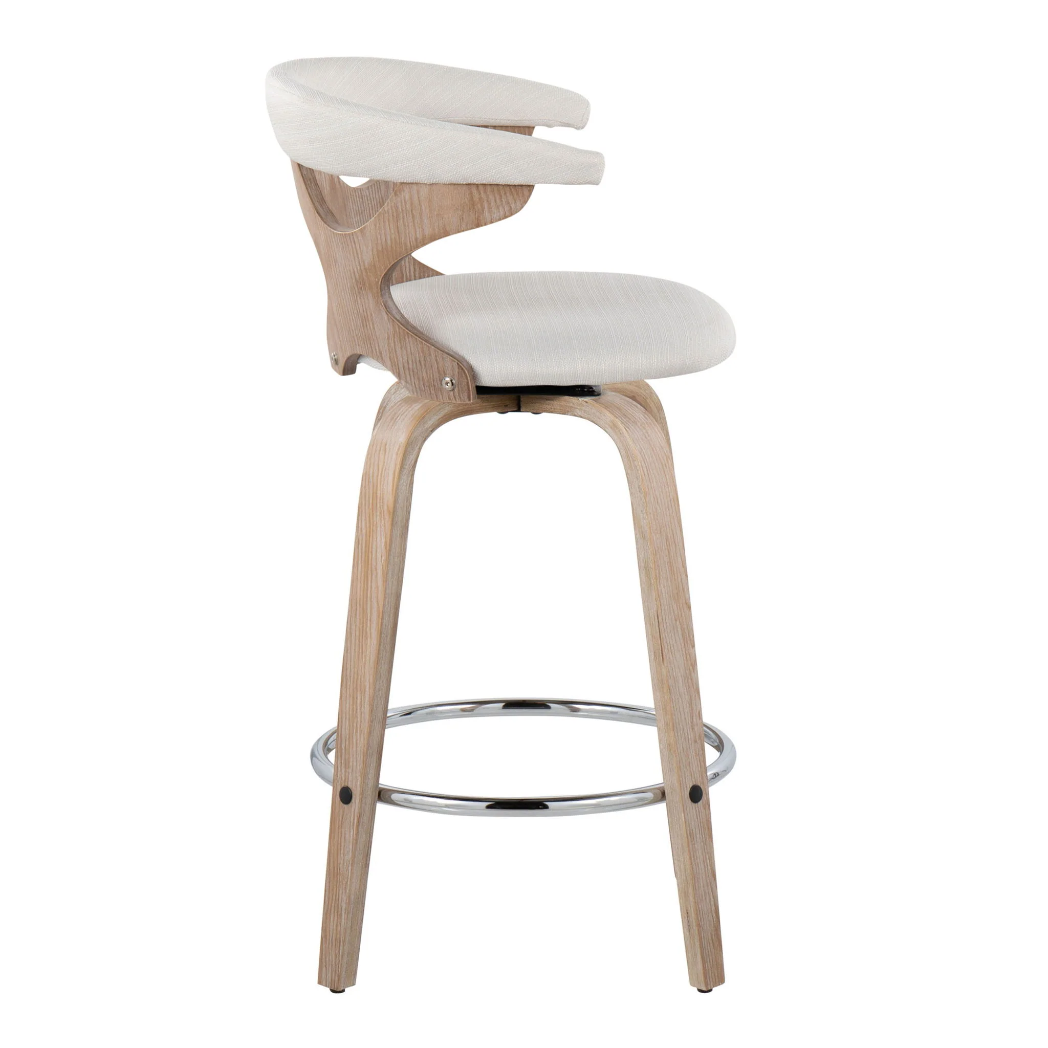 Gardenia - Mid Century Modern Fixed Height Counter Stool With Swivel (Set of 2) - Image 7