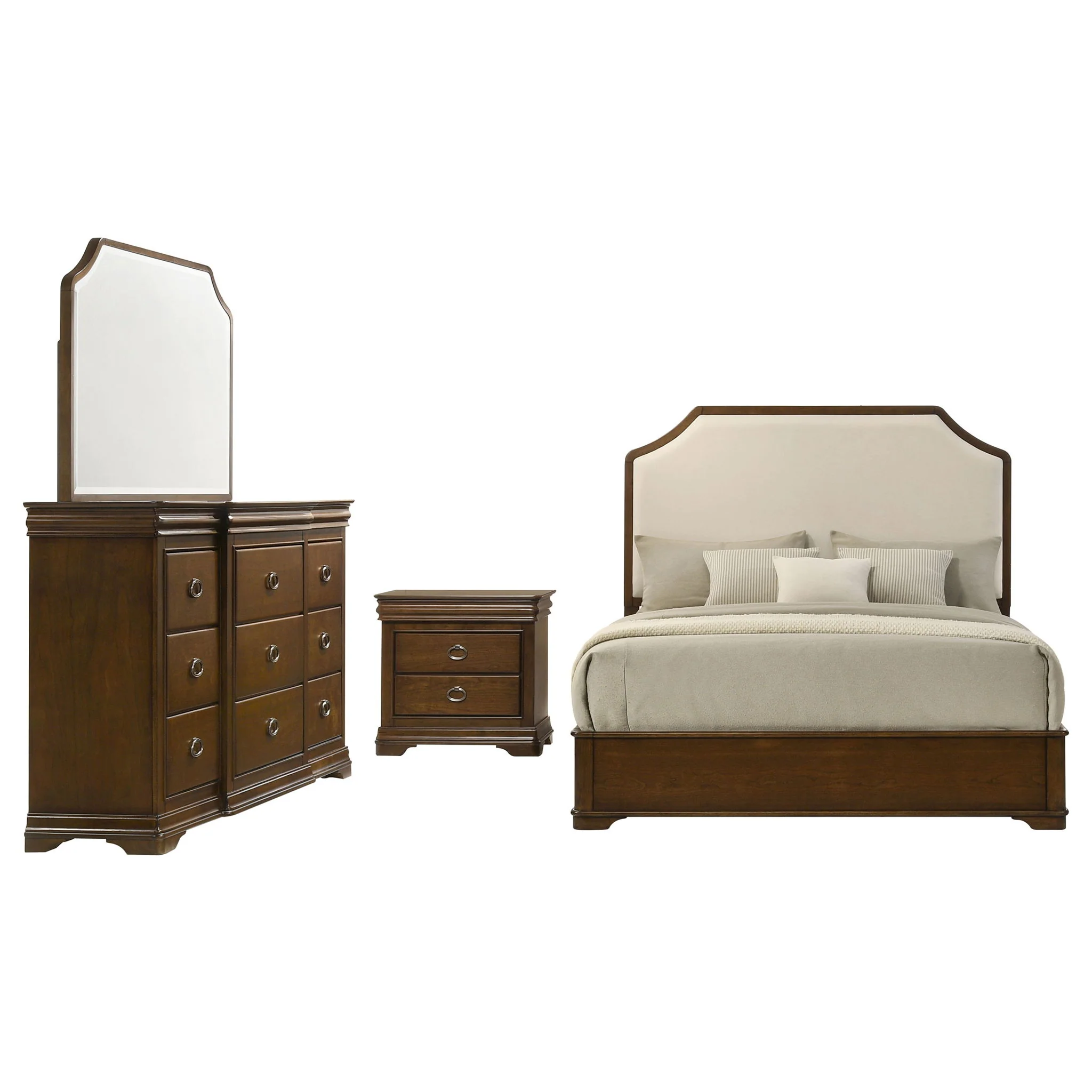 Garland 4-piece Eastern King Bedroom Set Brown Cherry - Image 3