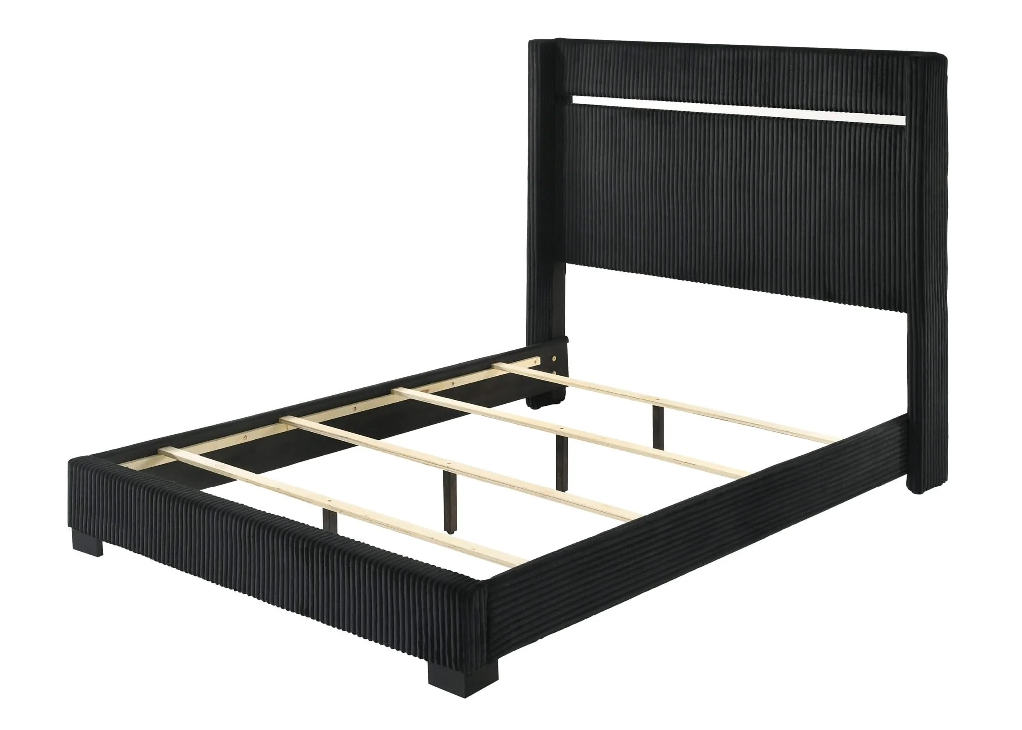 Gennro - Queen 5 Piece Bedroom Set - Black - Image 3