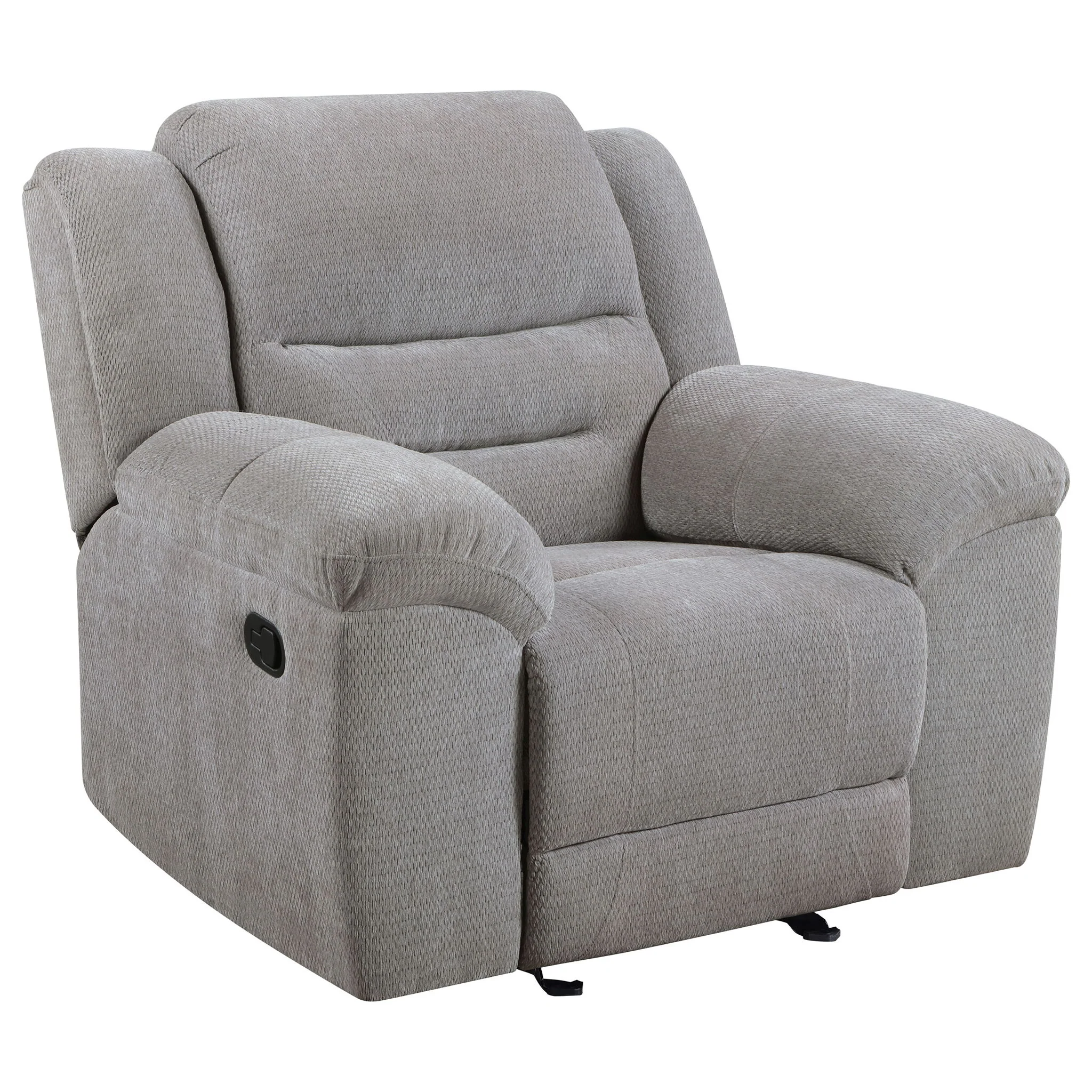 Gilson Chenille Upholstered Glider Recliner Chair Grey - Image 3