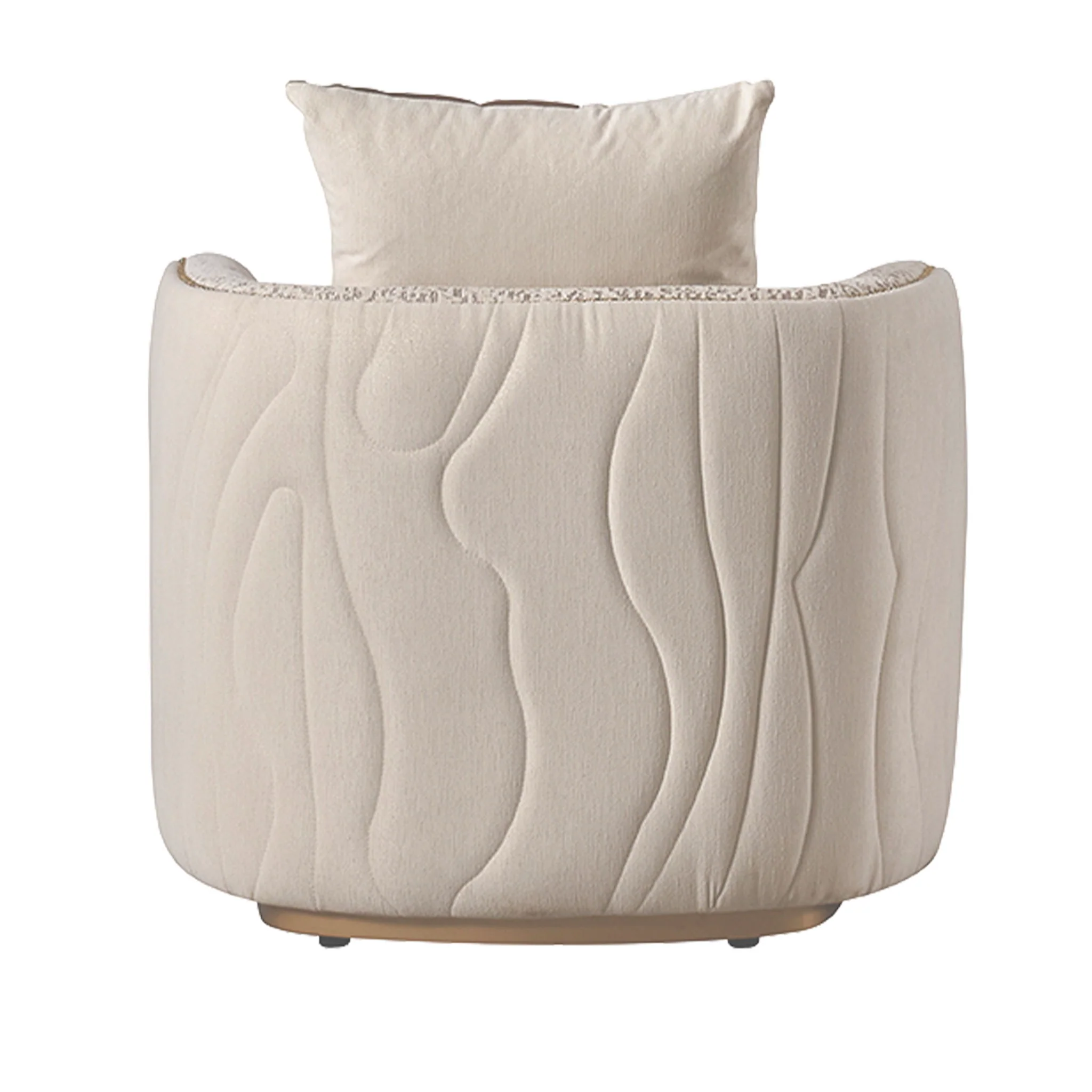 Gineverra - Accent Chair - Biscotti / Ivory Gold - Image 2