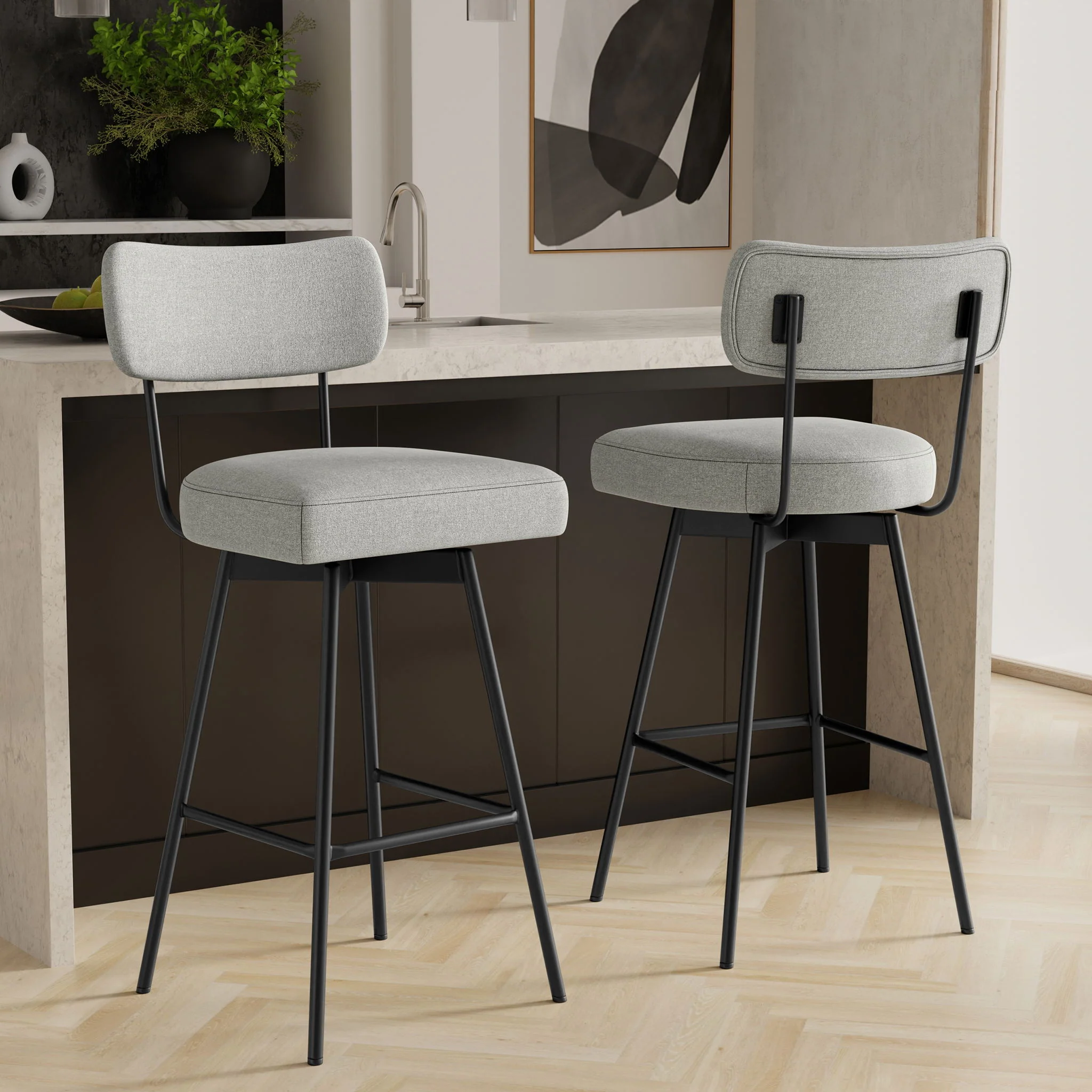 Giselle - Swivel Bar Stool (Set of 2) - Image 6