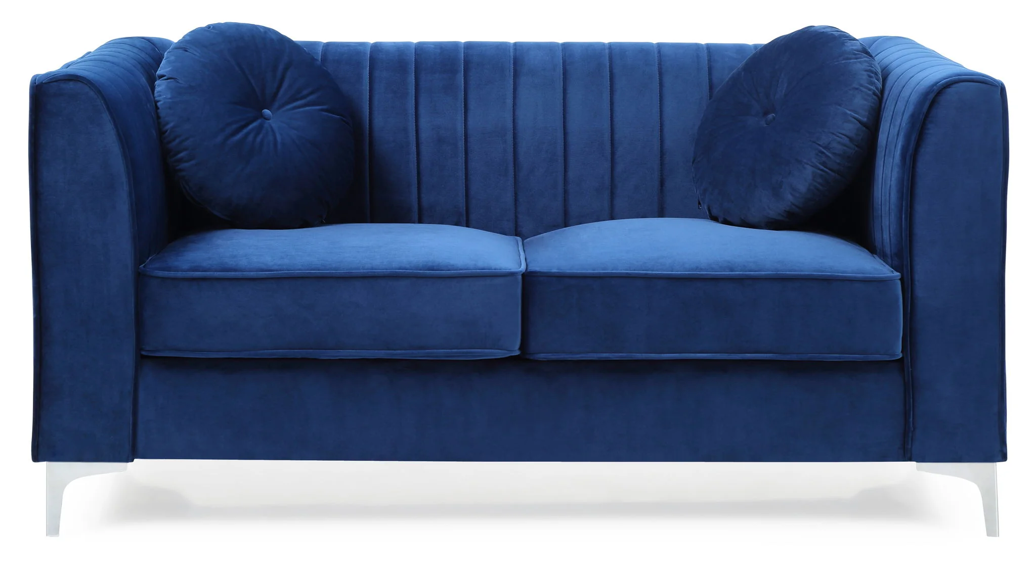 Glam Styled Micro Suede Loveseat - Image 10