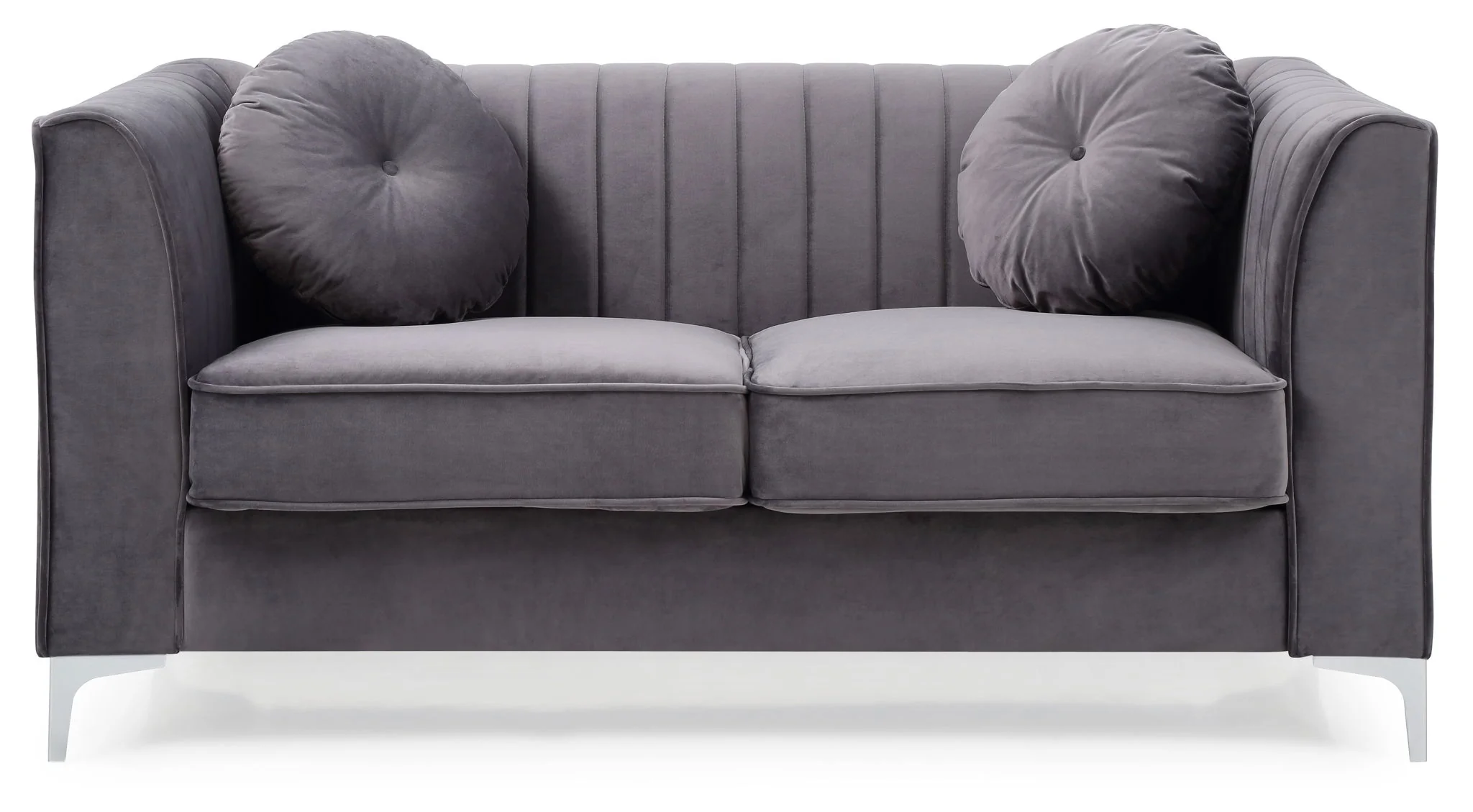 Glam Styled Micro Suede Loveseat - Image 11