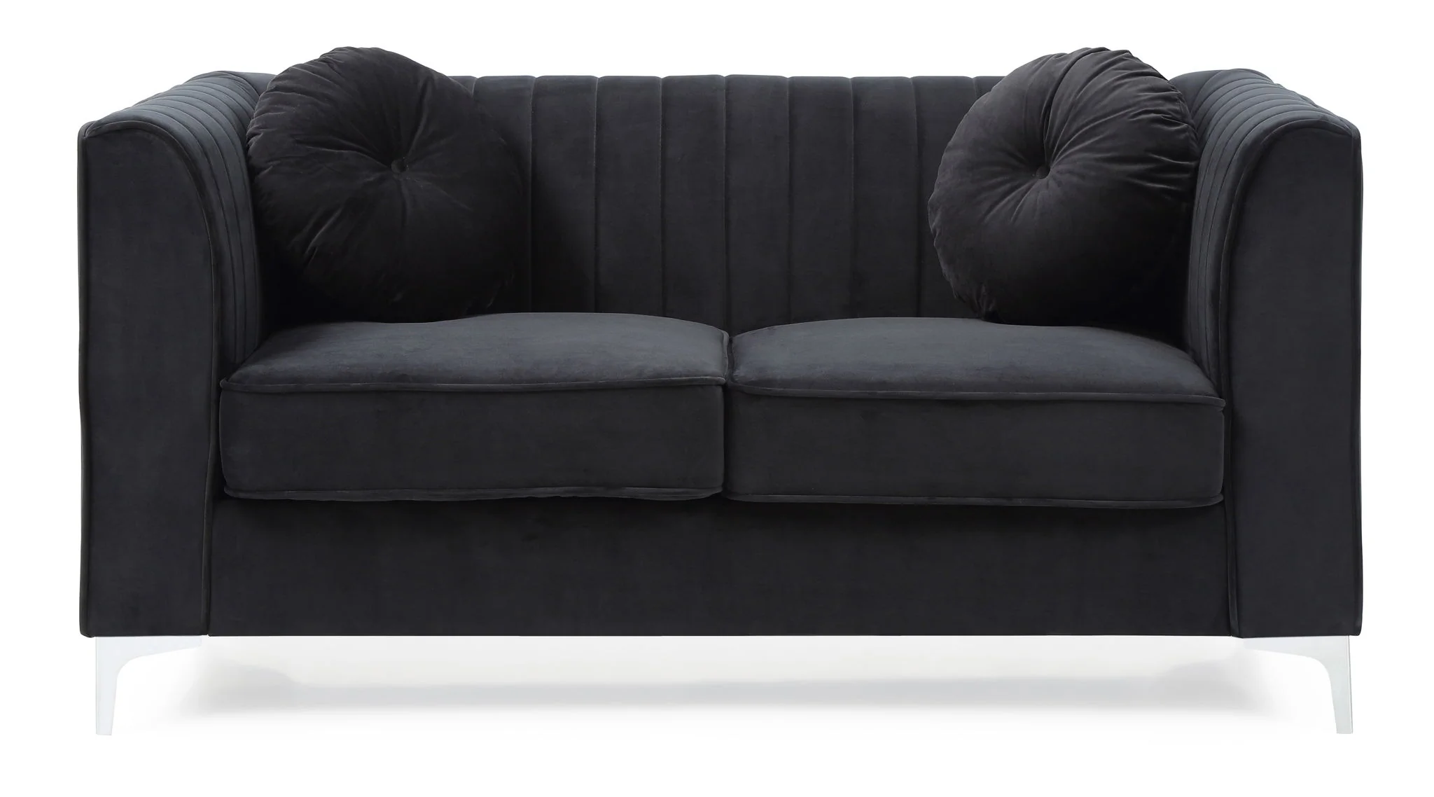 Glam Styled Micro Suede Loveseat - Image 14