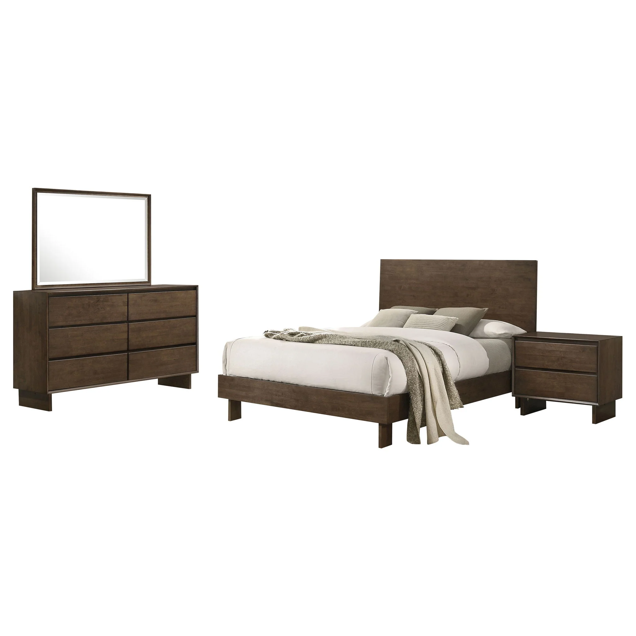 Glenwood 4-piece Queen Bedroom Set Warm Brown - Image 2
