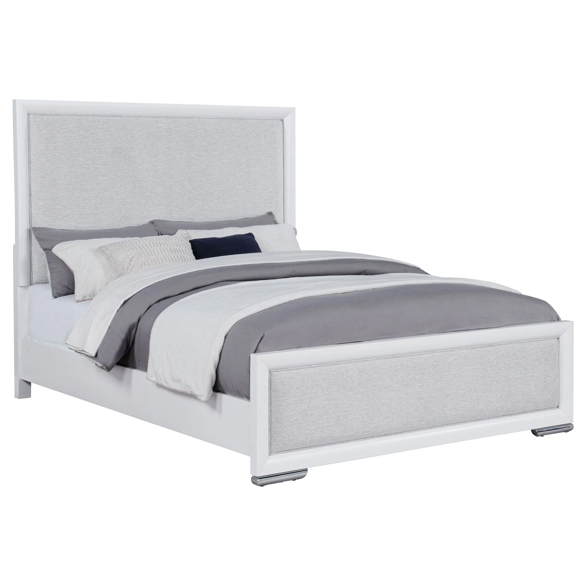 Gracemont 57-inch Queen Panel Bed Grey and White - Image 3
