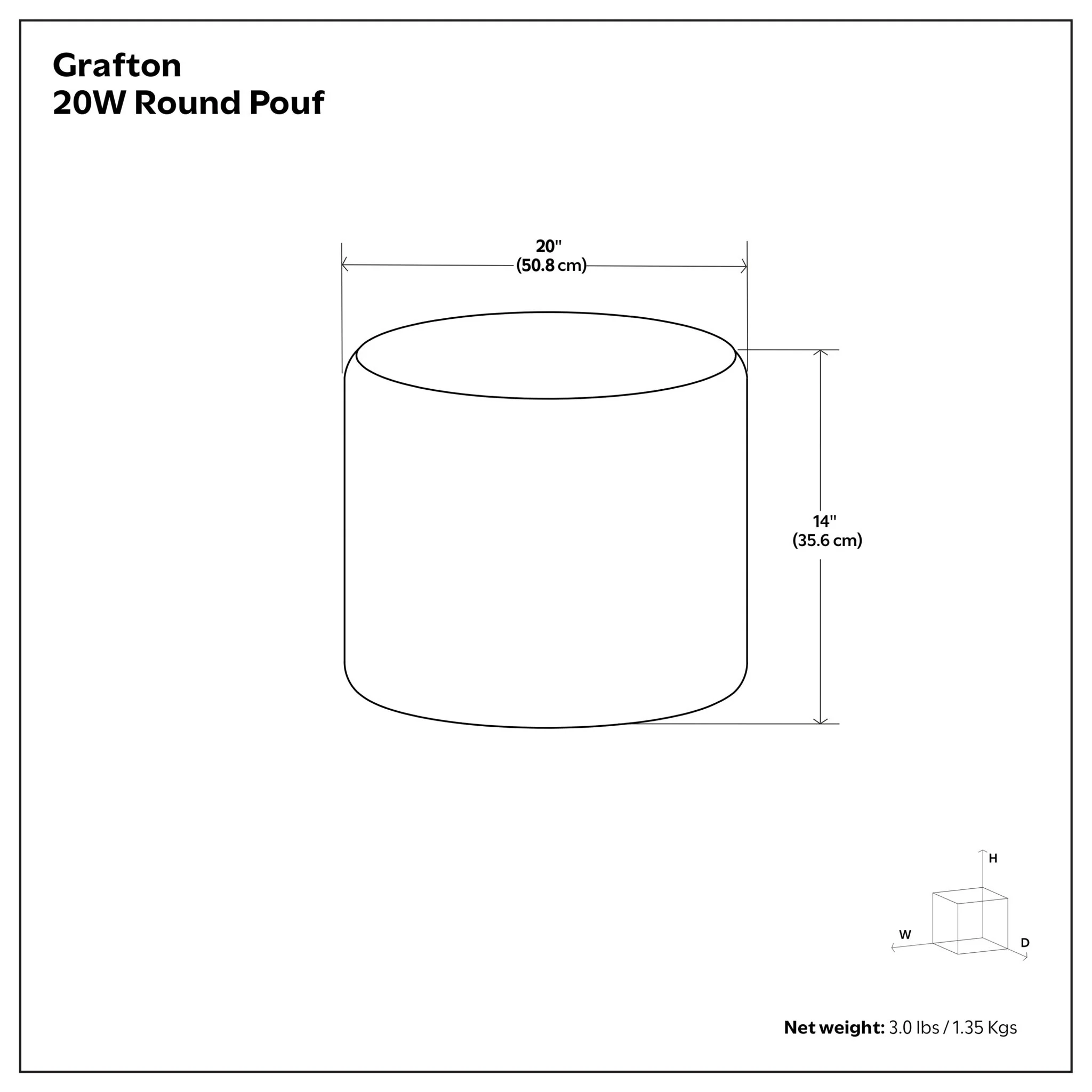 Grafton - Handcrafted Round Pouf - Image 4