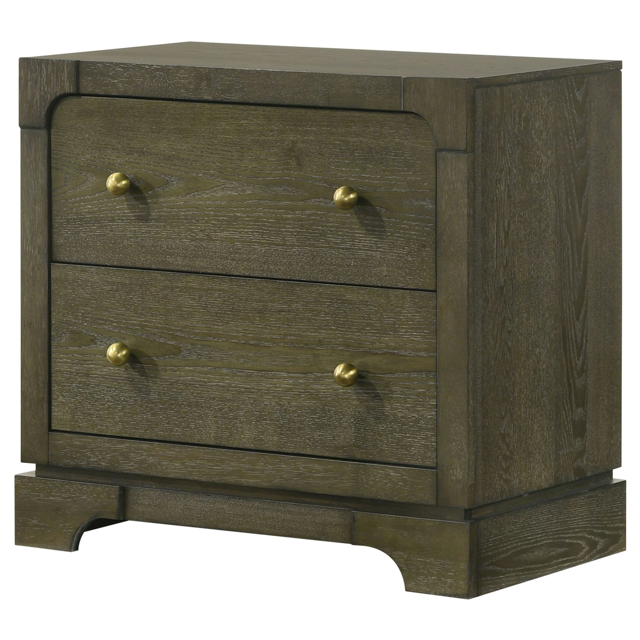 Gran Park 2-drawer Nightstand Bedside Table Dark Cocoa - Image 4