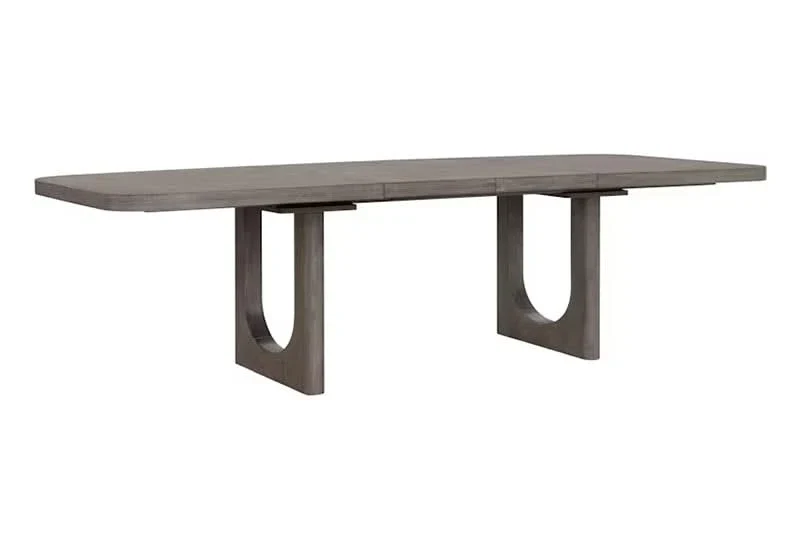Griffith Gray Modern 7 PC Pedestal Dining Room Set with 2 Arm Chairs and 4 Side Chairs - Image 2