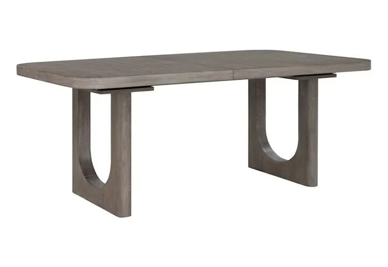 Griffith Gray Modern 7 PC Pedestal Dining Room Set with 2 Arm Chairs and 4 Side Chairs - Image 3