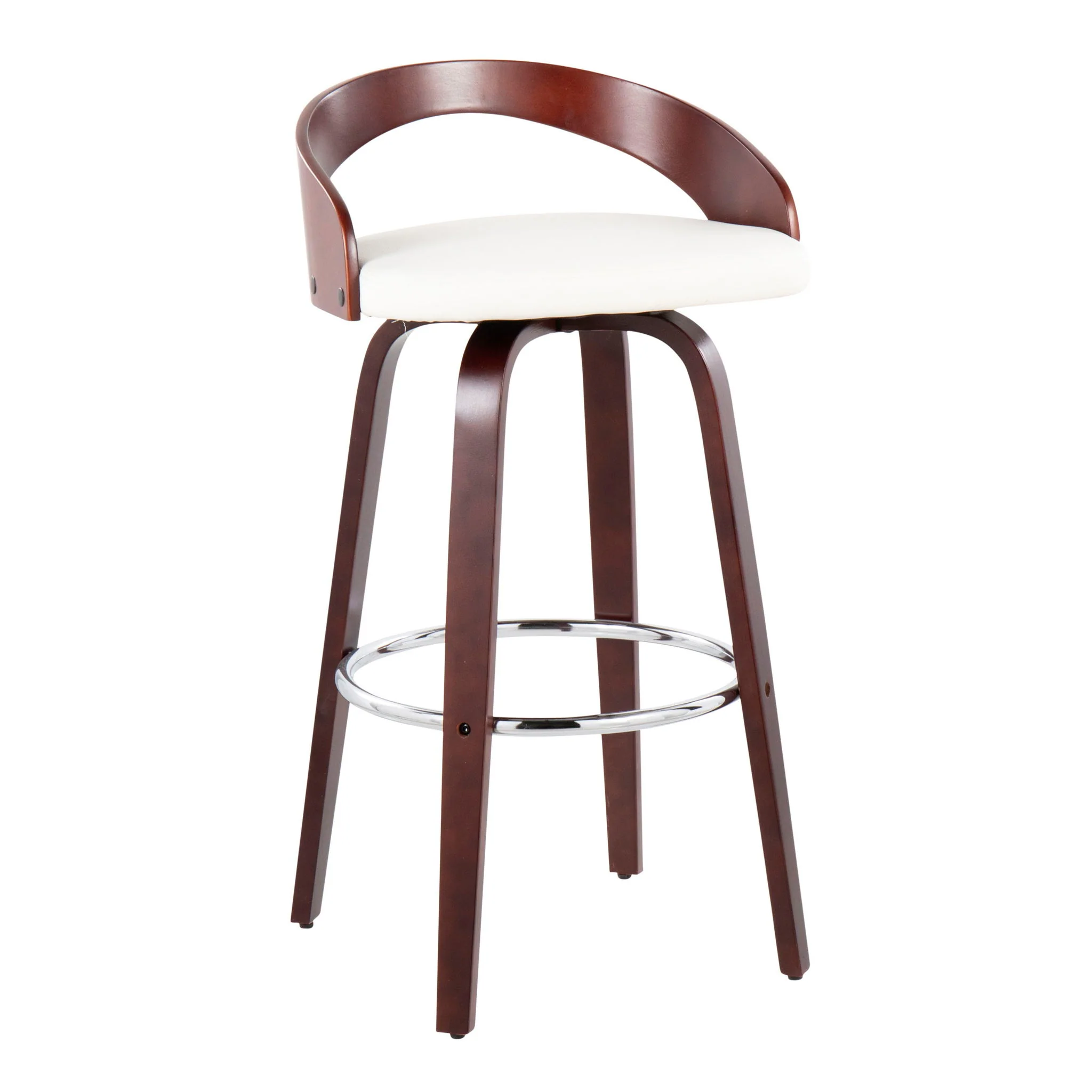 Grotto - Mid Century Elegant Design Modern Barstool With Swivel (Set of 2) - Image 3