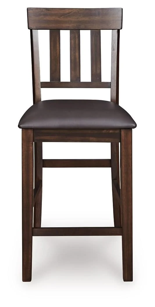 Haddigan - Upholstered Barstool (Set of 2) - Dark Brown - Image 3