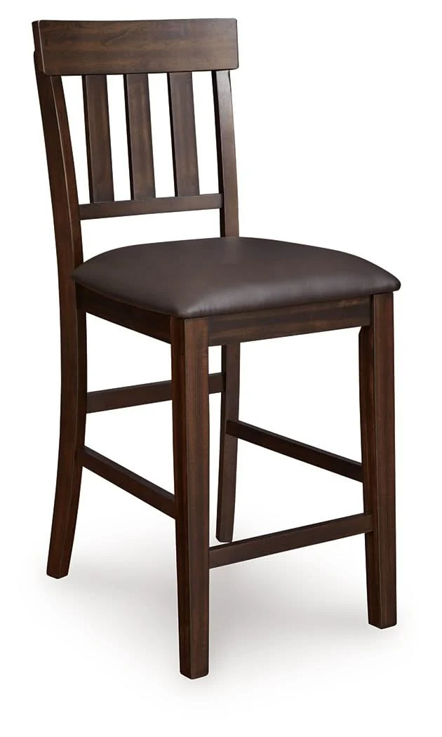 Haddigan - Upholstered Barstool (Set of 2) - Dark Brown - Image 4