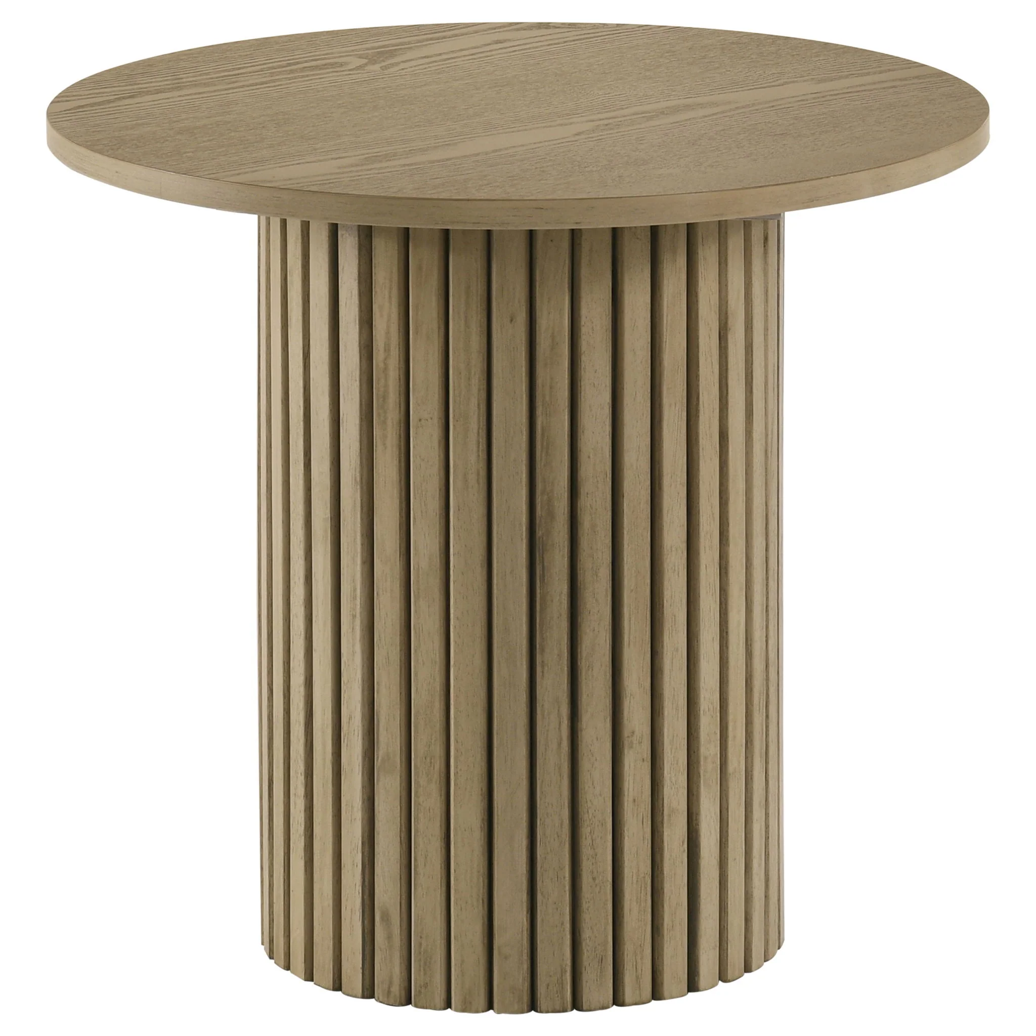 Hamlyn 5-piece Round Wood Counter Height Dining Set Cream and Natural Oak - Image 3