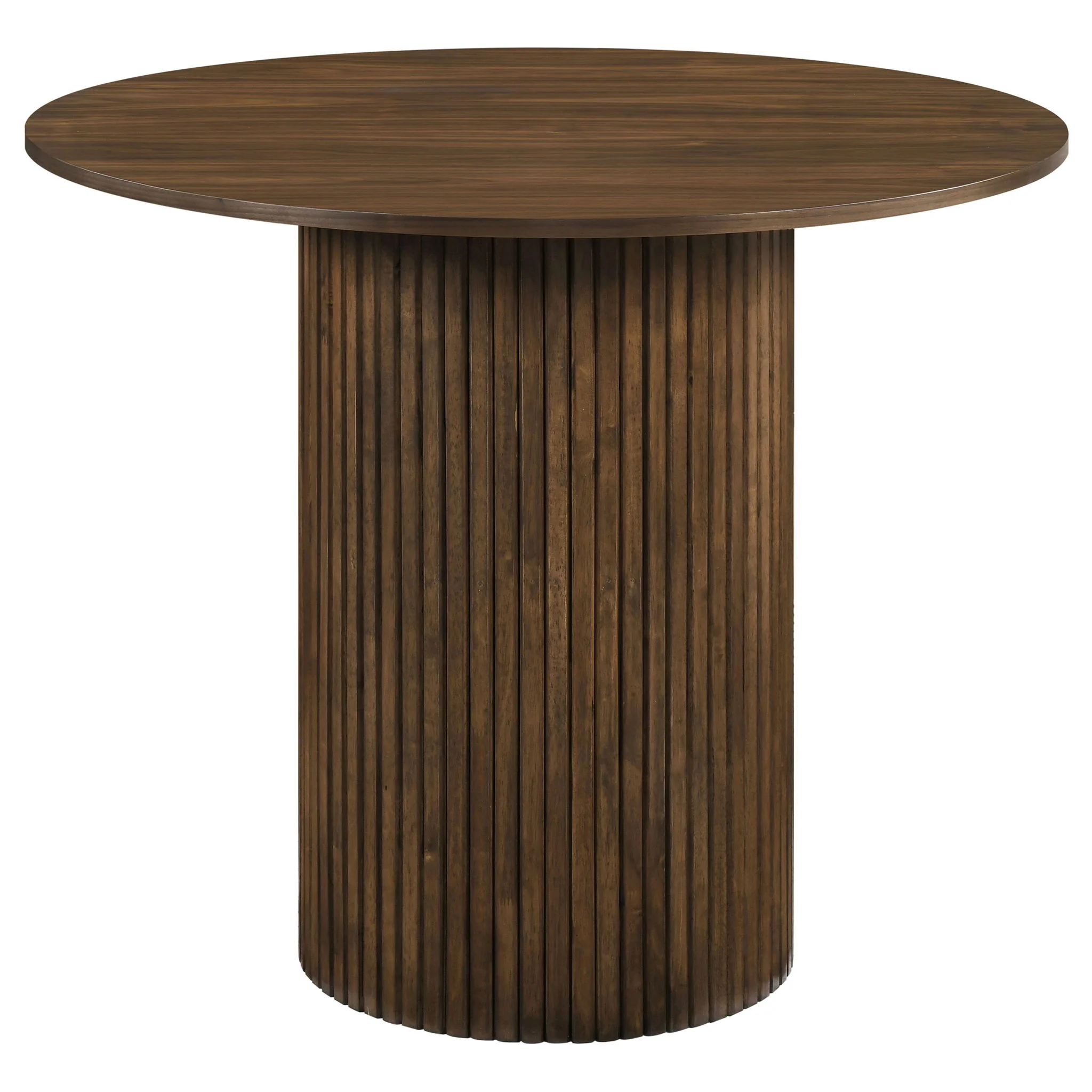 Hamlyn 5-piece Round Wood Counter Height Dining Set Cream and Walnut - Image 2