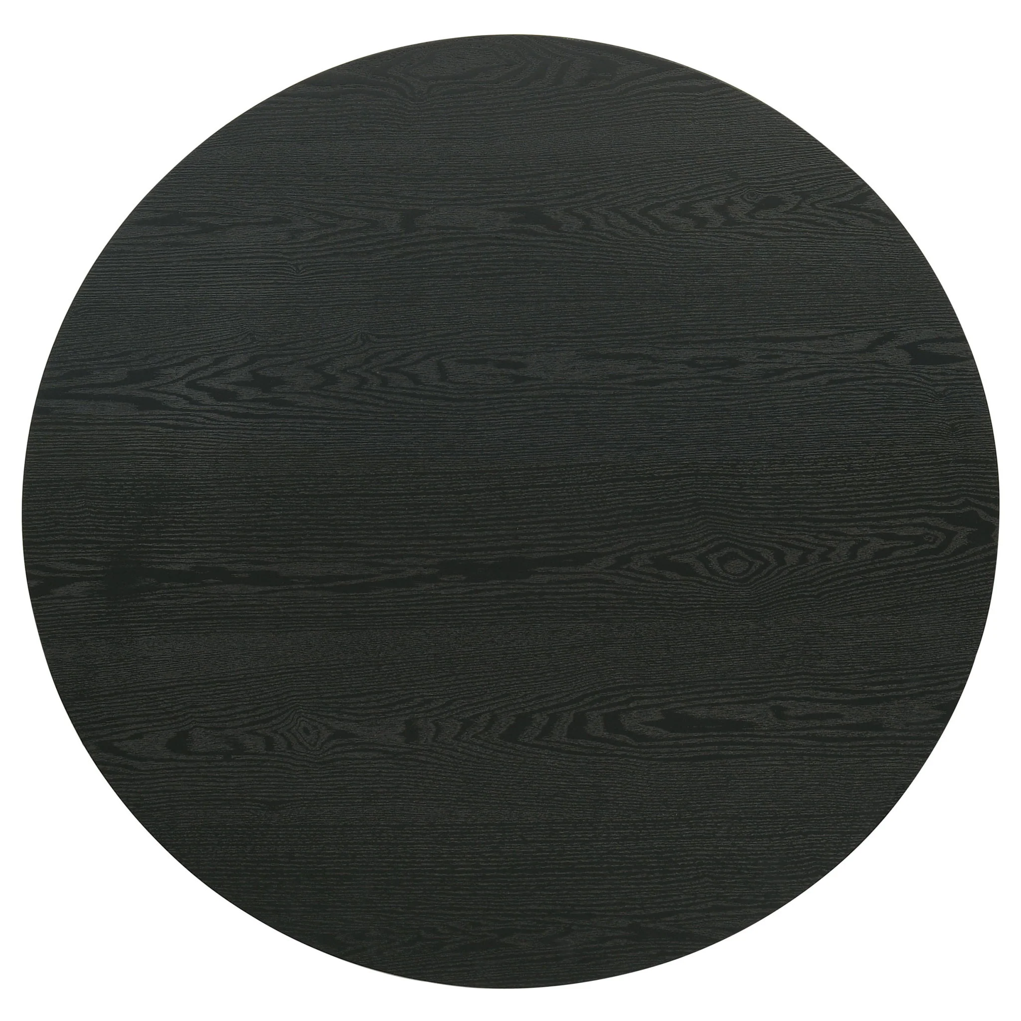 Hamlyn Round Fluted Occasional Cocktail Coffee Table Black - Image 2
