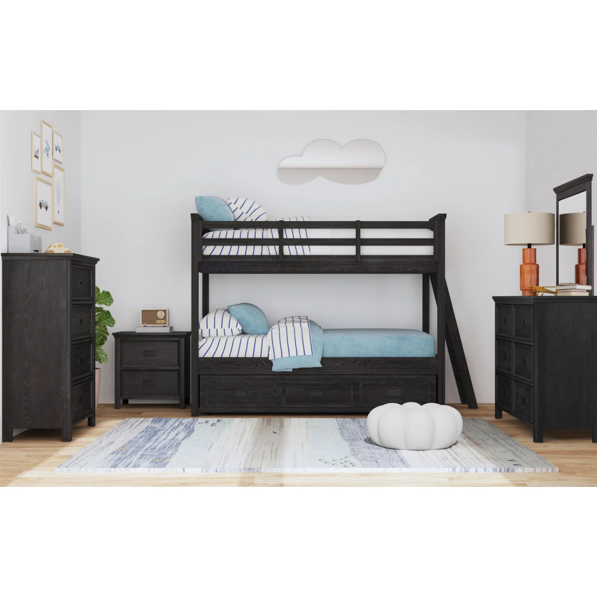 Hampton Kids - Bunk With Ladder And Trundle - Image 14