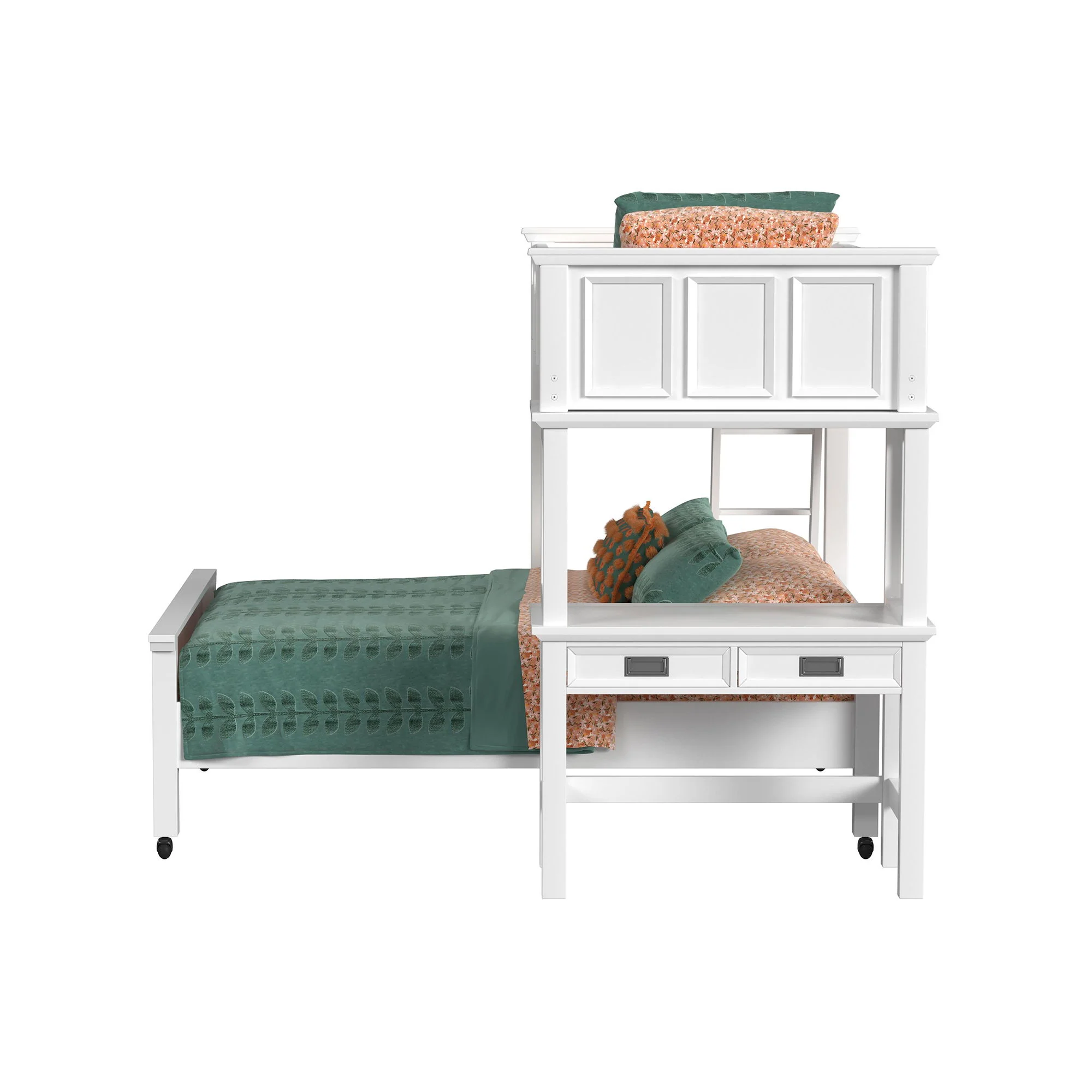 Hampton Kids - Loft With Ladder And Desk With Speaker Bedroom Set - Image 10