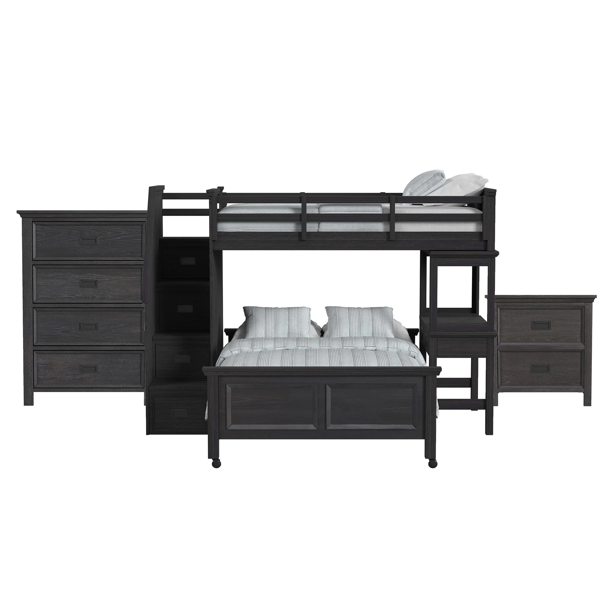 Hampton Kids - Loft With Staircase And Desk With Speaker Bedroom Set - Image 6