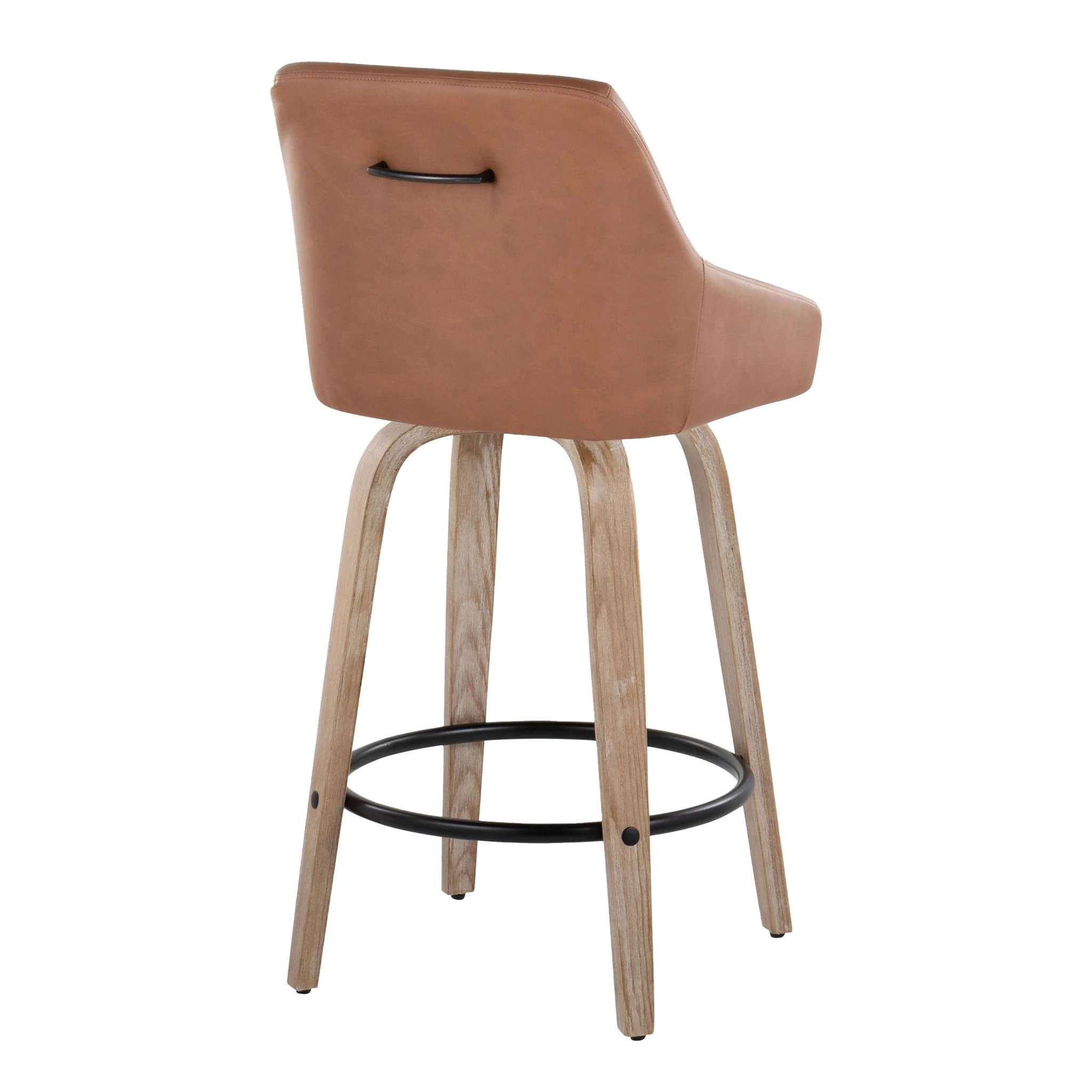 Hannah - Transitional Fixed Height Counter Stool With Swivel With Round Footrest (Set of 2) - Image 12
