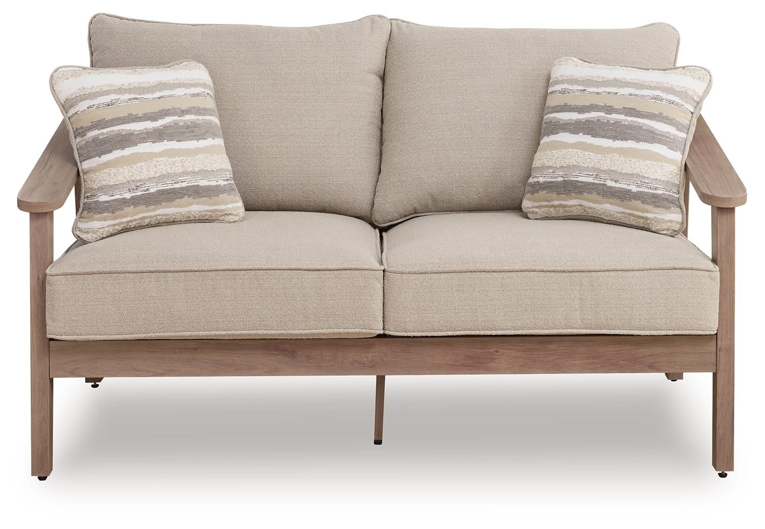 Harmony Headlands - Loveseat With Cushion - Natural / Gray - Image 4