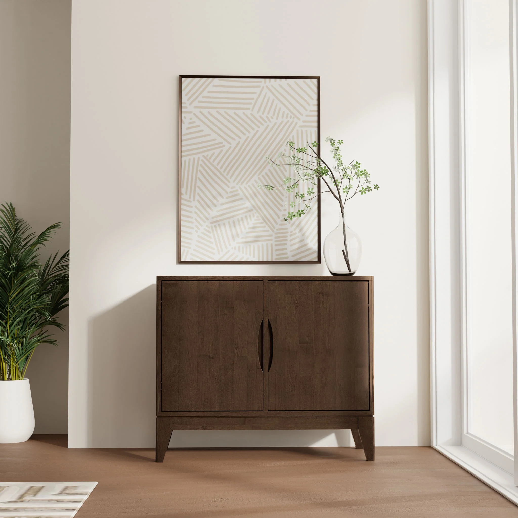 Harper - 2 Door Sideboard Buffet - Walnut Brown - Image 4