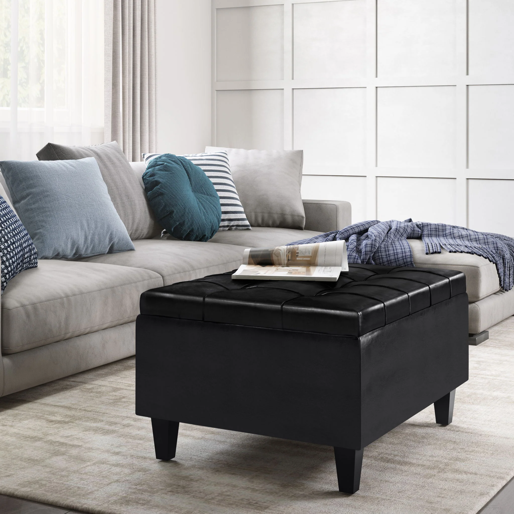 Harrison - Upholstered Coffee Table Storage Ottoman - Image 52