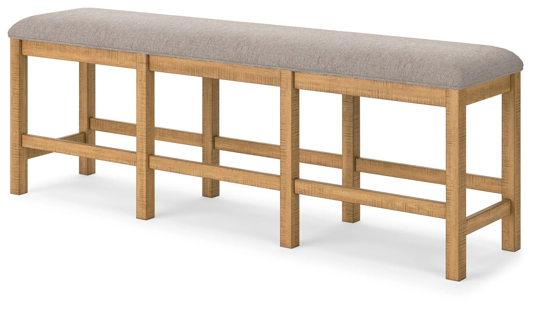 Havonplane - XL Counter Height Upholstered Dining Bench - Brown - Image 2