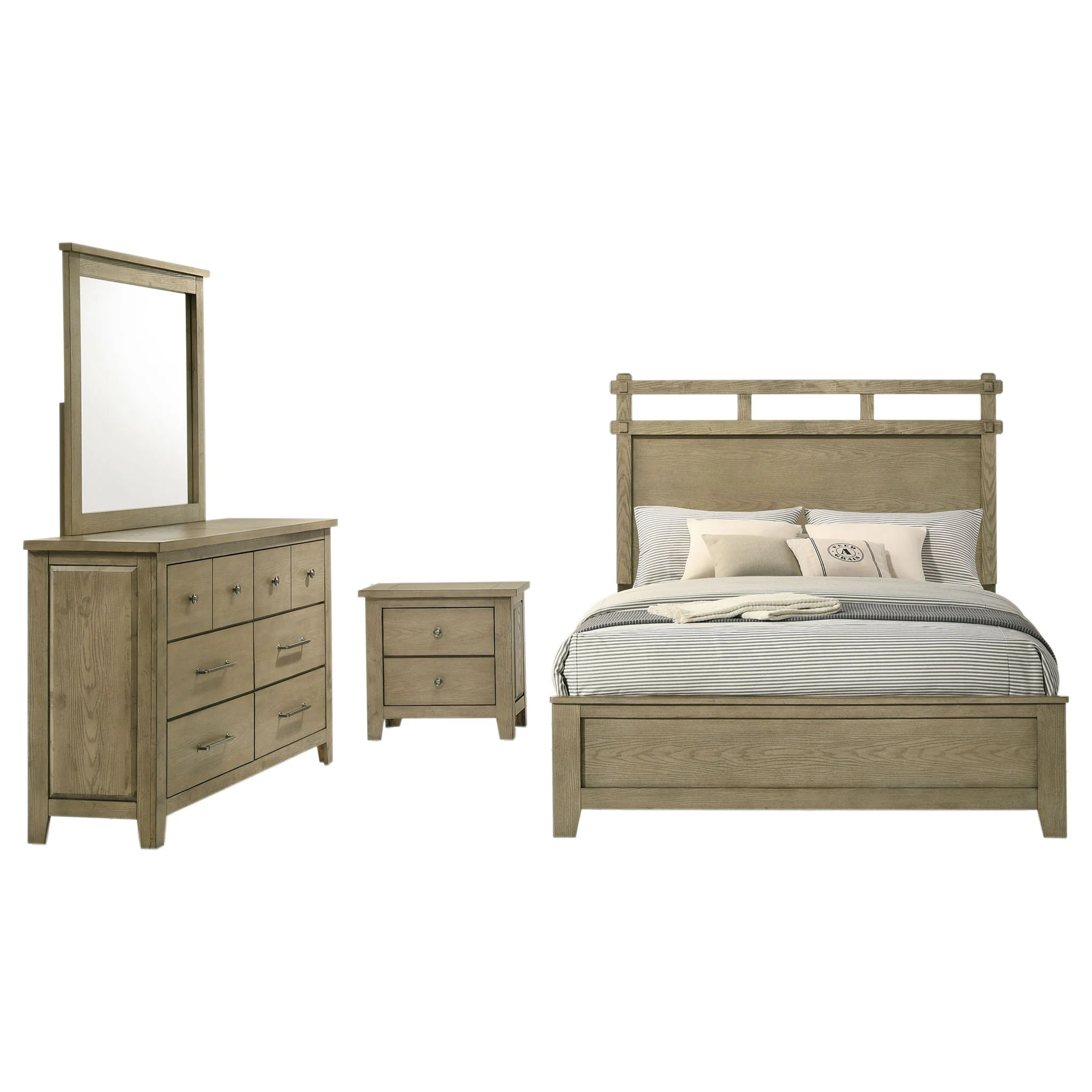 Hazlewood 4-piece Eastern King Bedroom Set Vineyard Oak - Image 3