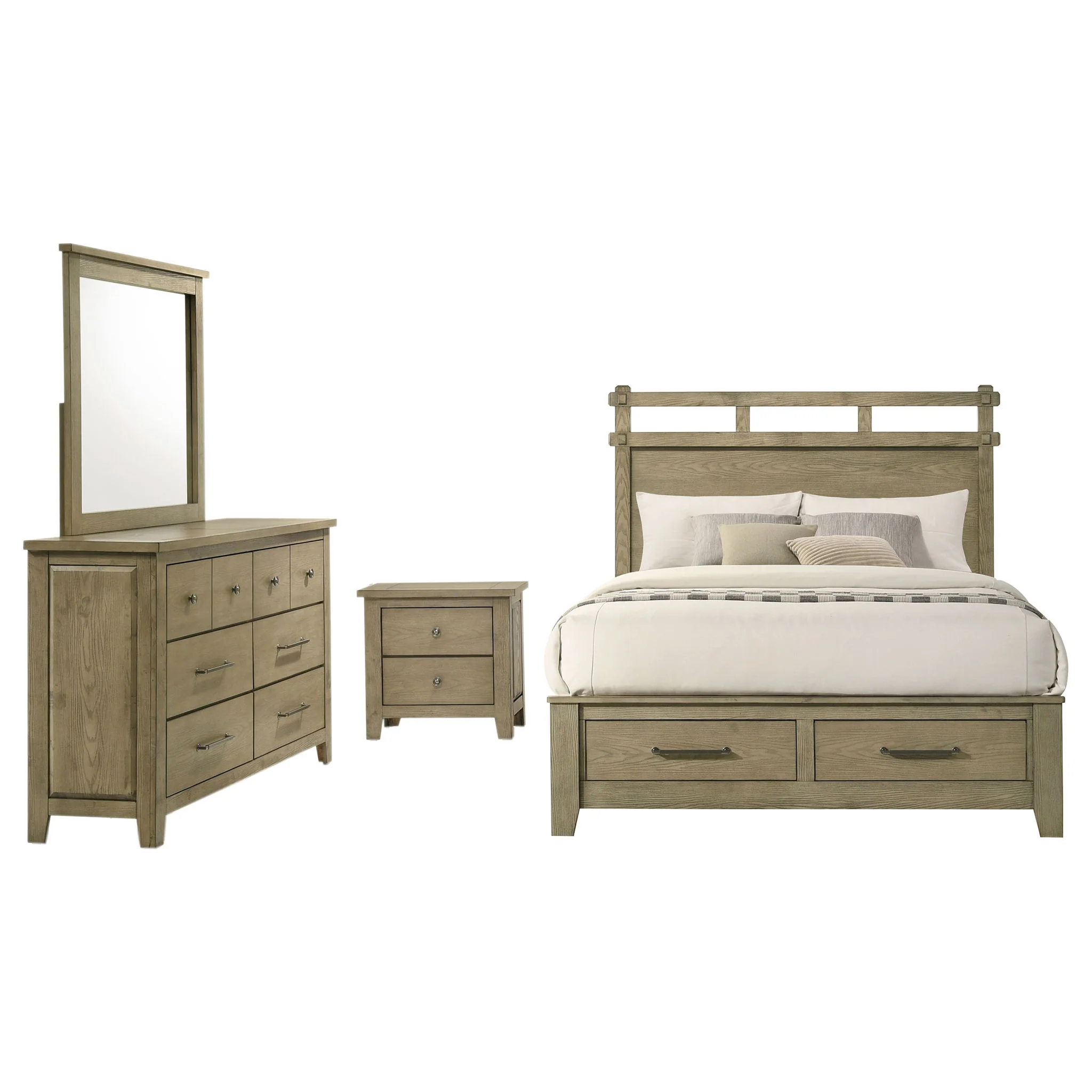 Hazlewood 4-piece Queen Bedroom Set Vineyard Oak - Image 2